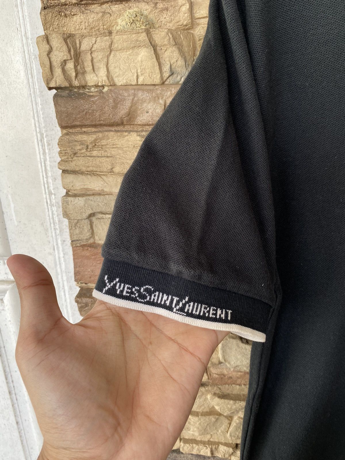 Yves Saint Laurent Vintage Yves Saint Laurent Pour Homme Polo Shirt Size US L / EU 52-54 / 3 - 3 Thumbnail