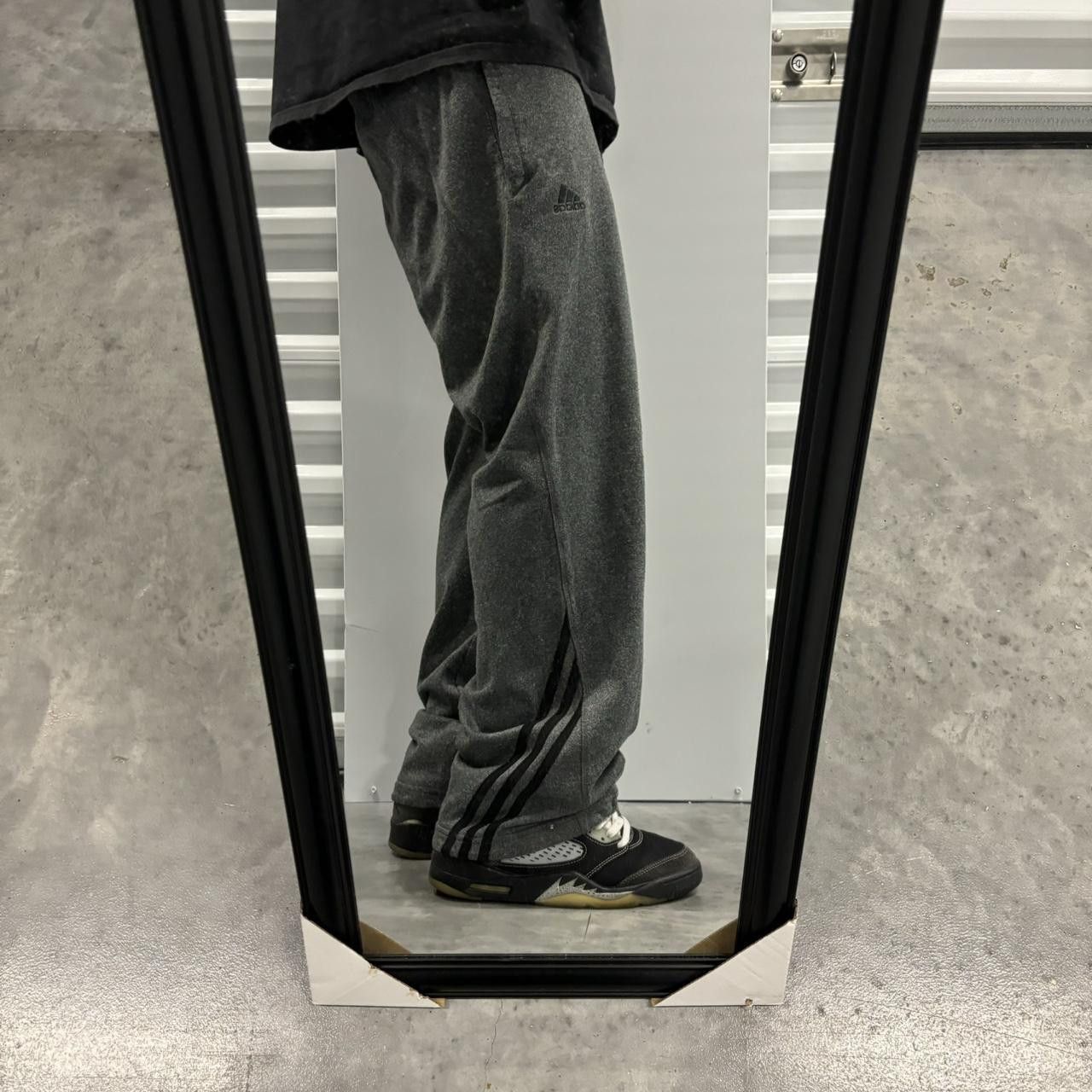 Adidas × Vintage Crazy Vintage Y2K/2000s Dark Grey Adidas Track Drill Essential Sweatpants! Size US 34 / EU 50 - 1 Thumbnail