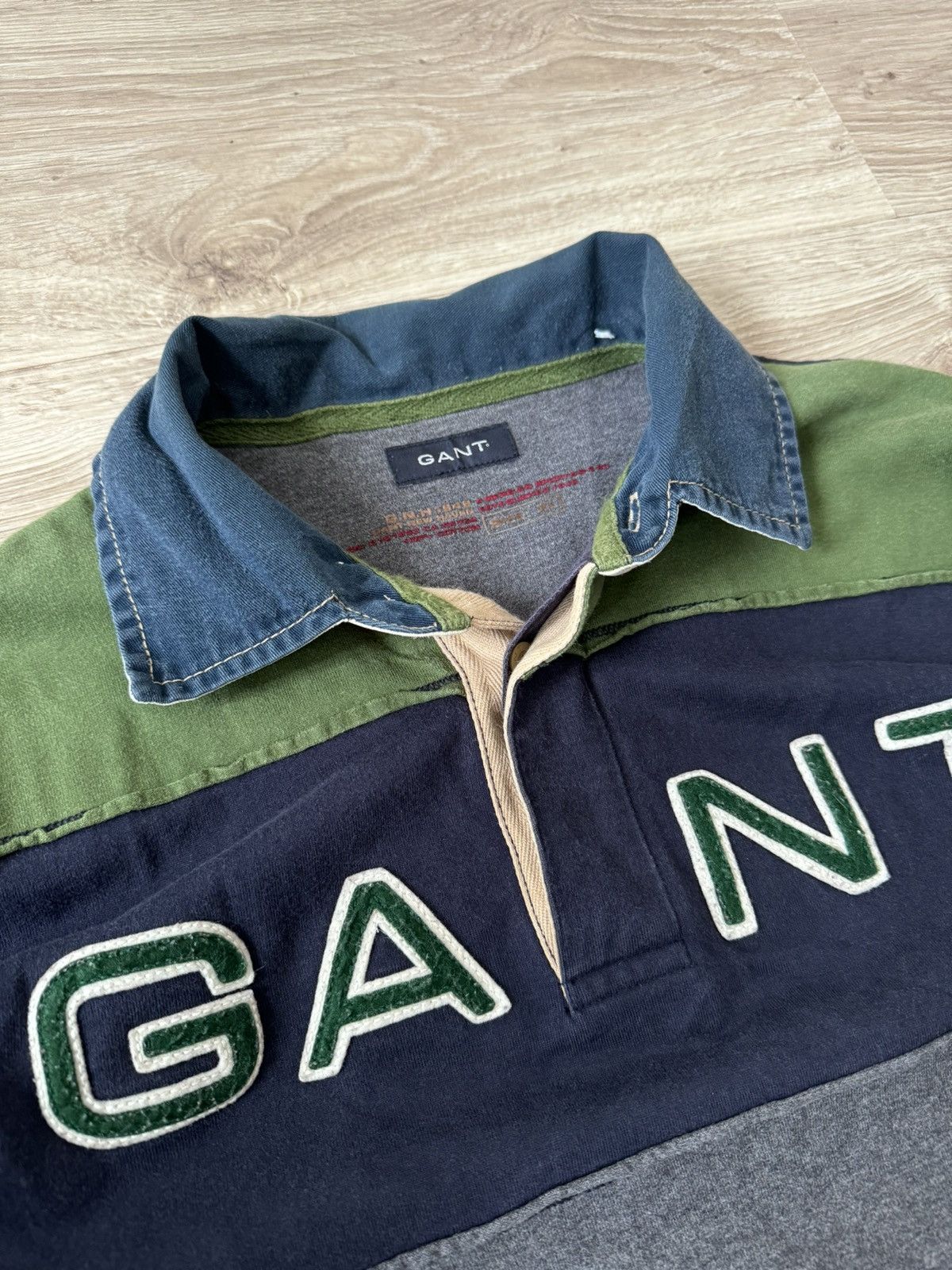 Gant Vintage Gant Y2K Big Logo Striped Rugby Long Sleeve Size US XL / EU 56 / 4 - 3 Thumbnail