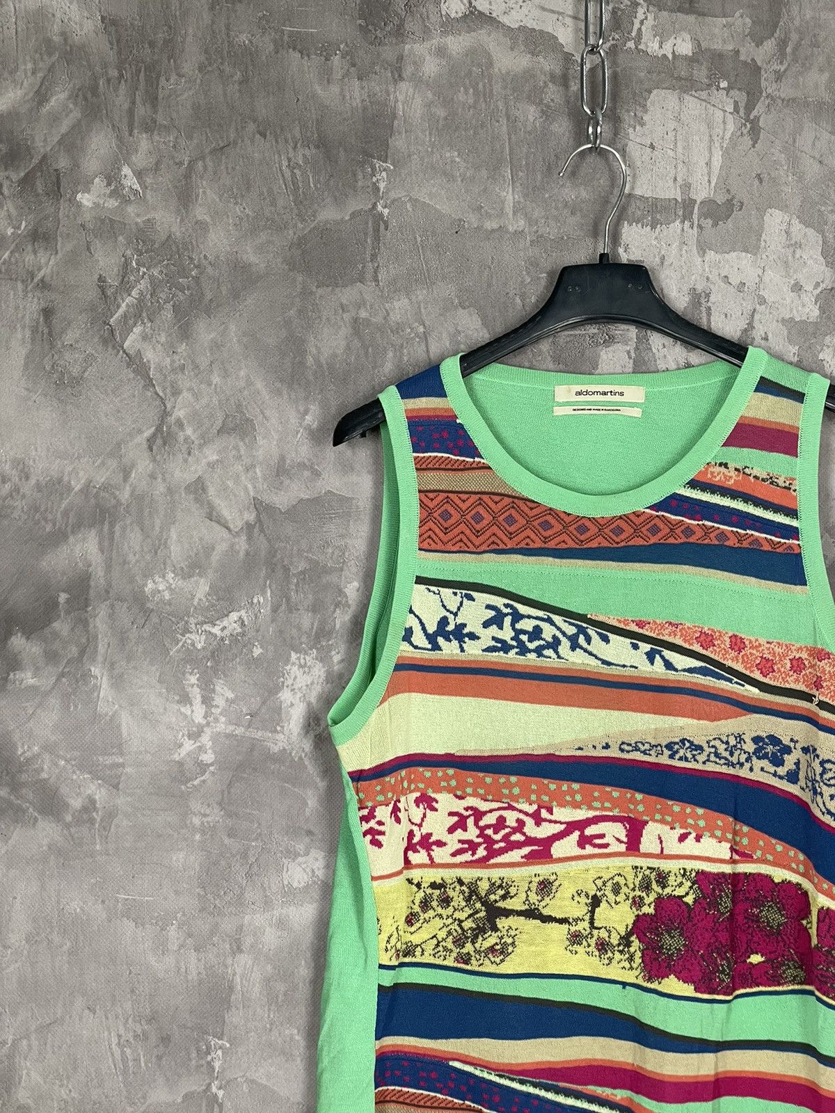 Vintage Y2K Multicolour Knit Australian Style Rare Tank Top Size XL / US 12-14 / IT 48-50 - 3 Thumbnail