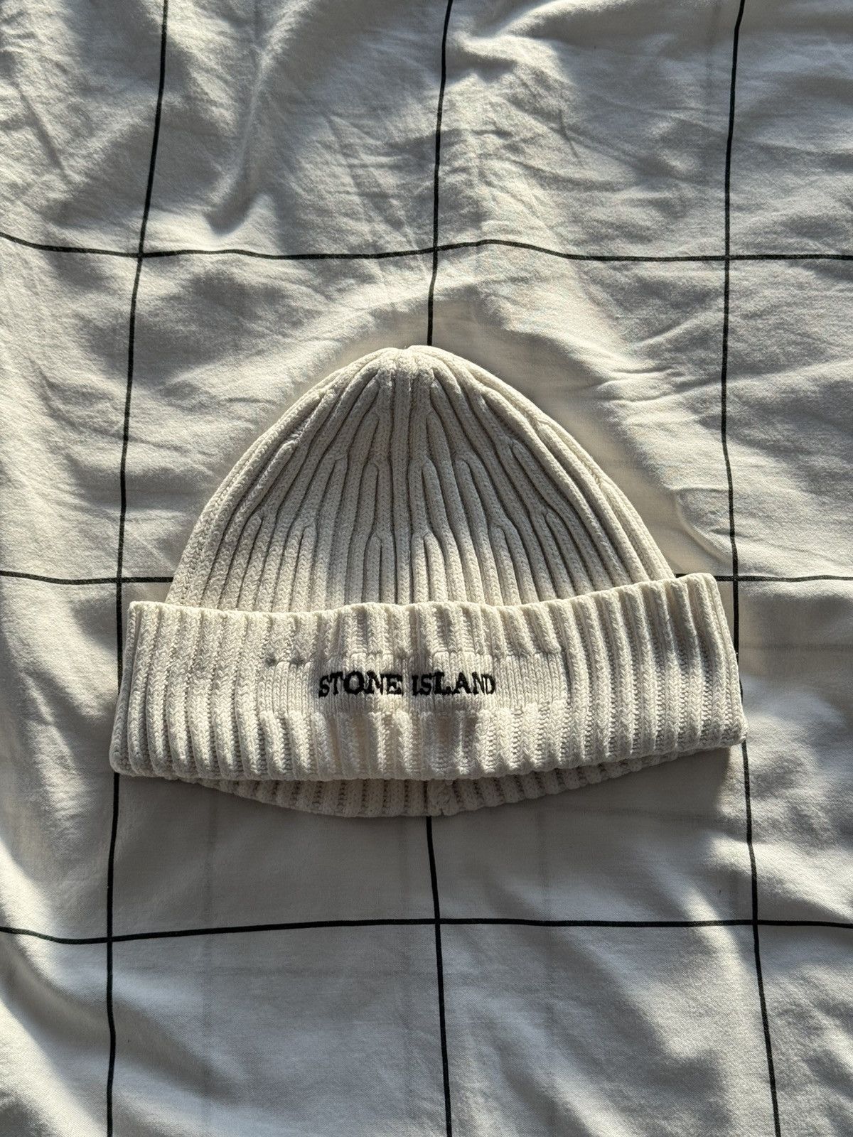 Stone Island Stone island vintage beanie White hat Double Side Italy Size ONE SIZE - 4 Thumbnail