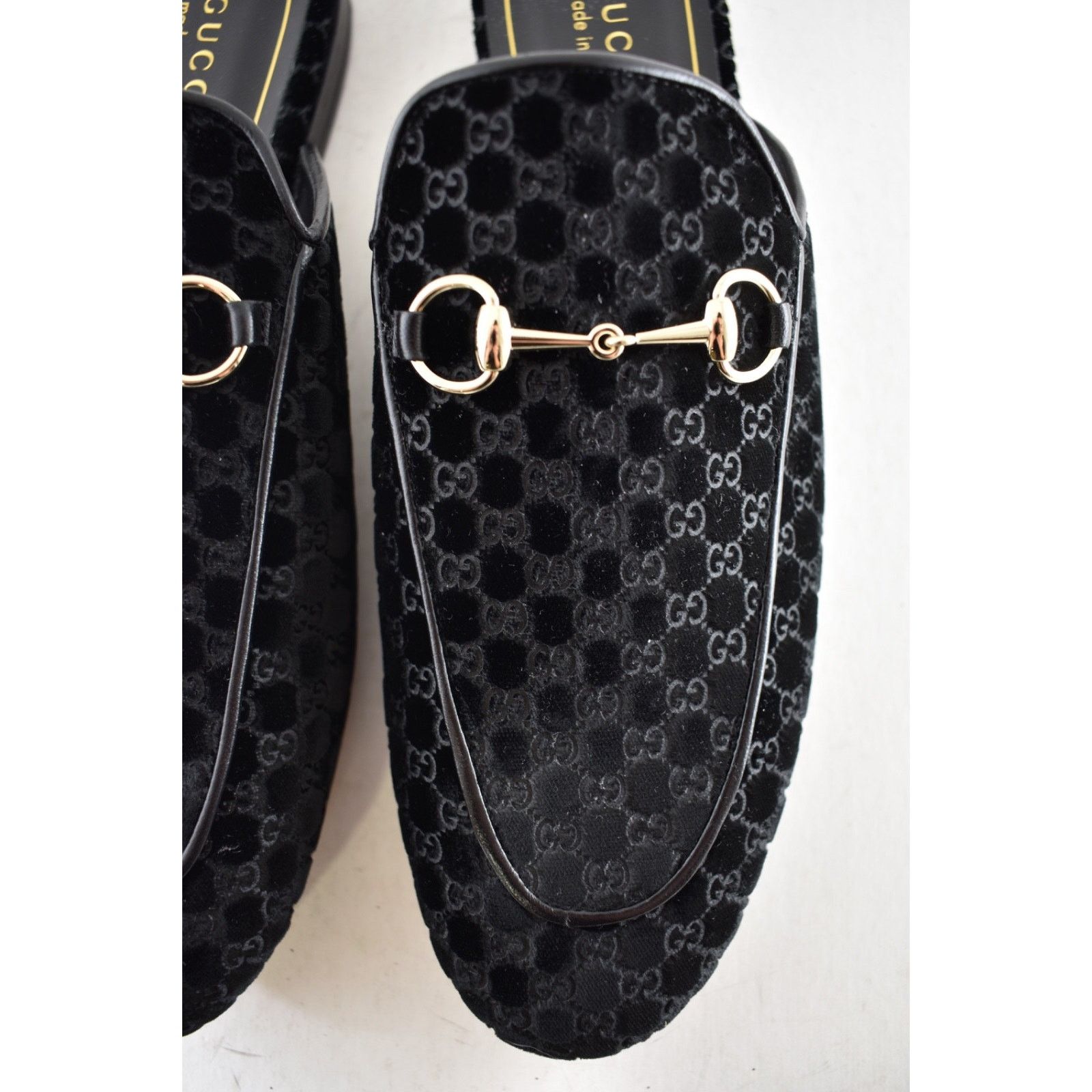 Gucci Gucci Princetown Velvet GG Black Backless Mule Flat 41 Size US 11 / IT 41 - 10 Thumbnail