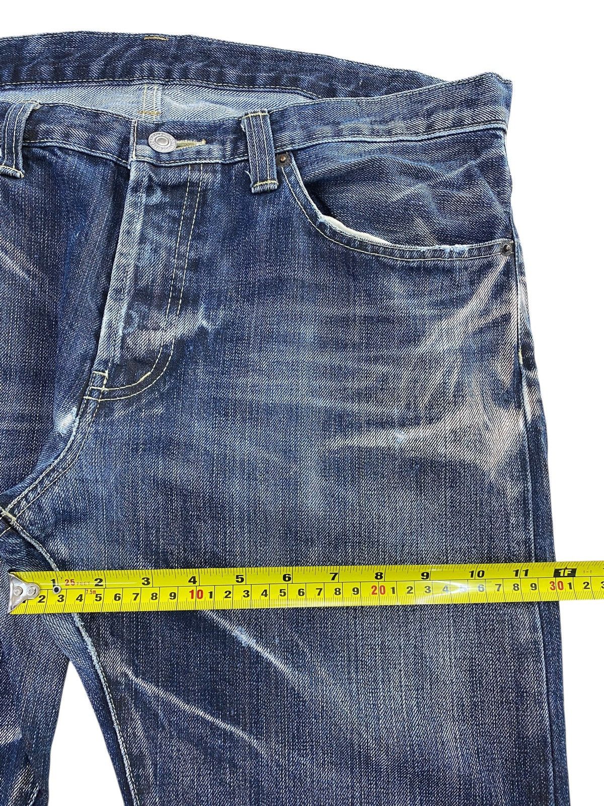 Takeo Kikuchi Takeo Kikuchi Blue Wash Whiskered Straight Leg Style Jeans Size US 34 / EU 50 - 7 Thumbnail