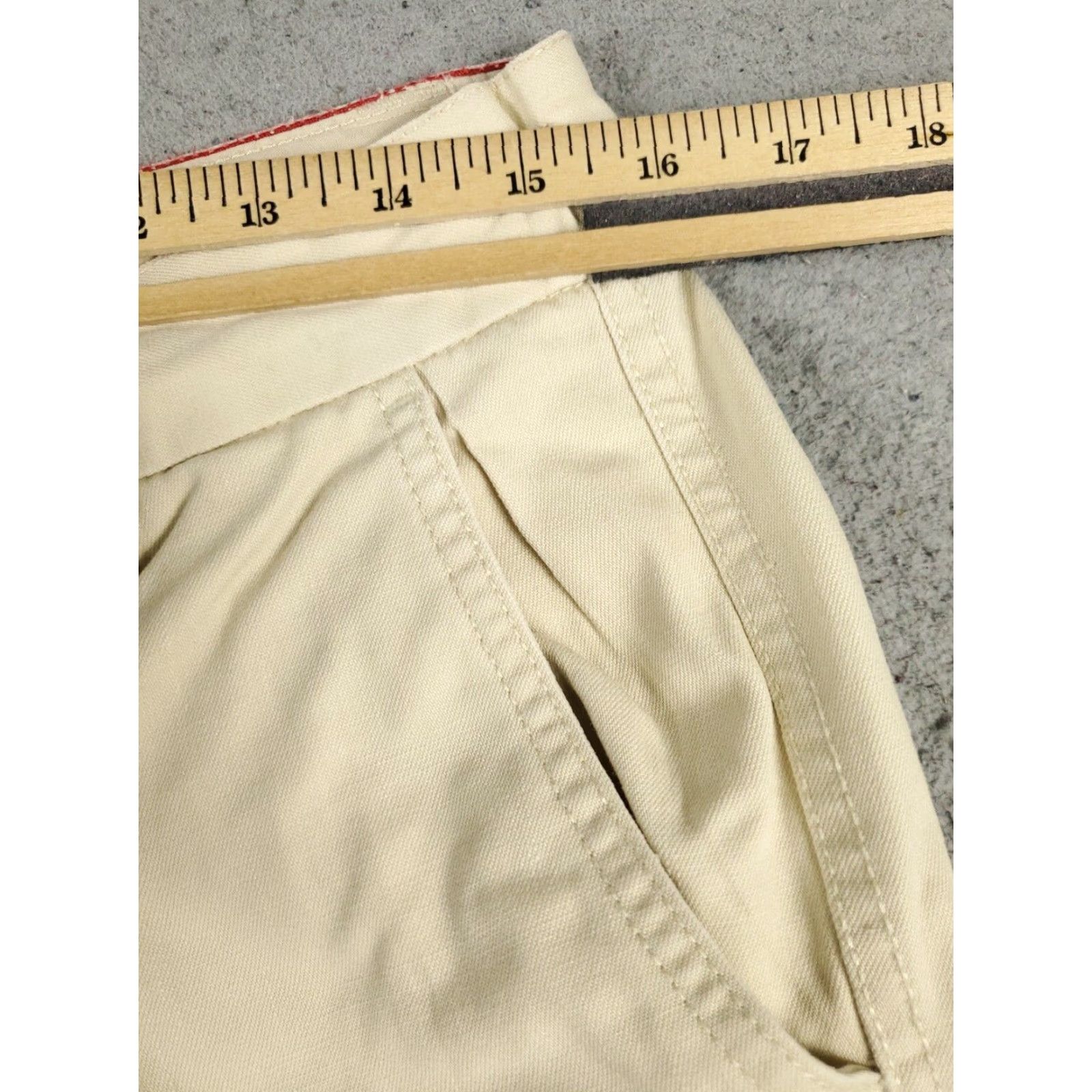Tommy Hilfiger VINTAGE Tommy Hilfiger Pants Women's Flared Leg Chino Size 31 Ivory Cotton Blend Office Casual Size 24" / US 00 / IT 34 - 4 Thumbnail