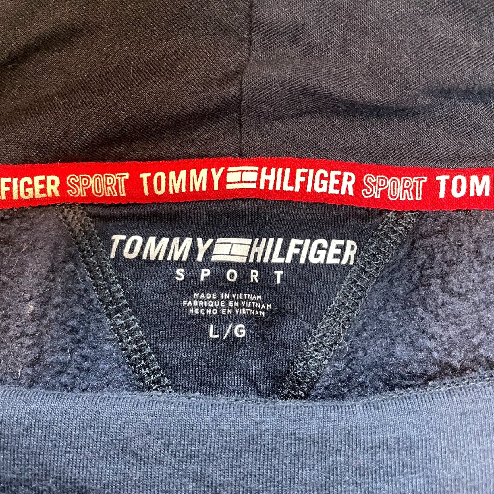 Tommy Hilfiger Tommy Hilfiger Sweatshirt Womens L Navy Blue Fleece Cowl Neck Logo Pullover Casual Size L / US 10 / IT 46 - 6 Thumbnail
