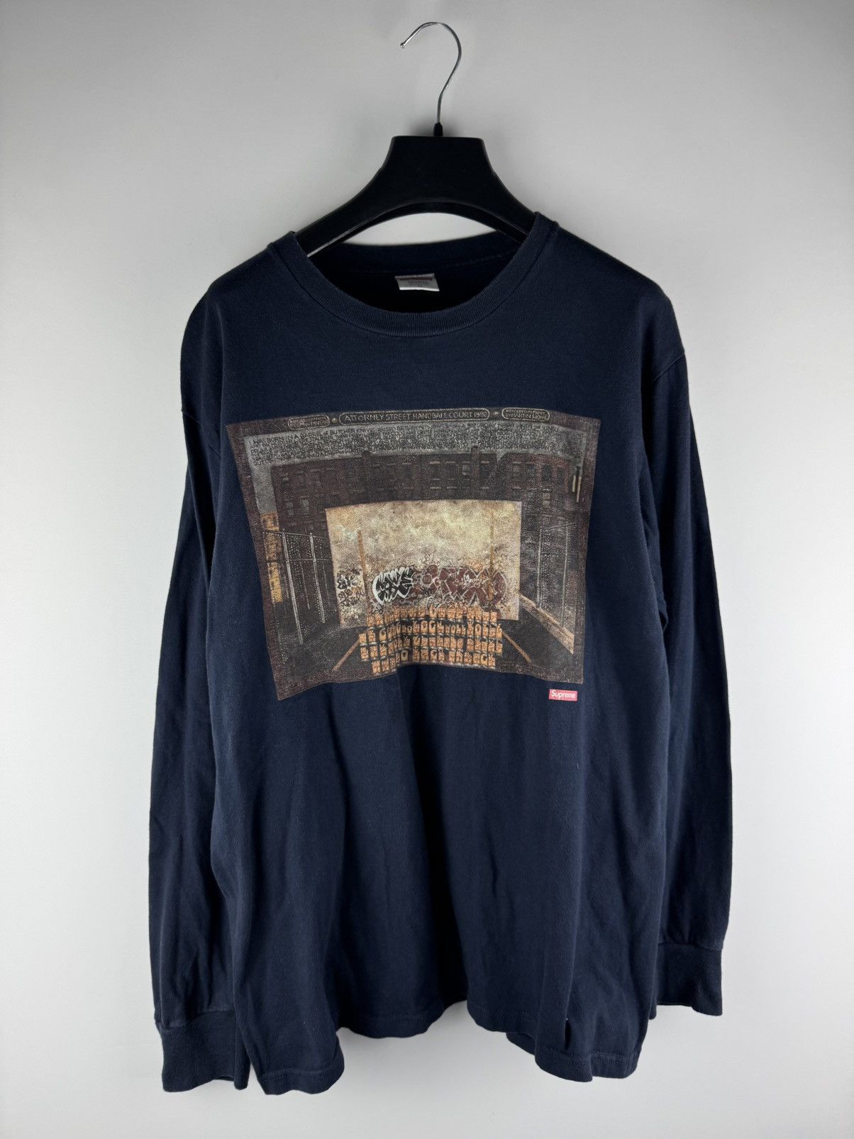 Supreme Supreme Ripple L/S SS18 Navy | Grailed