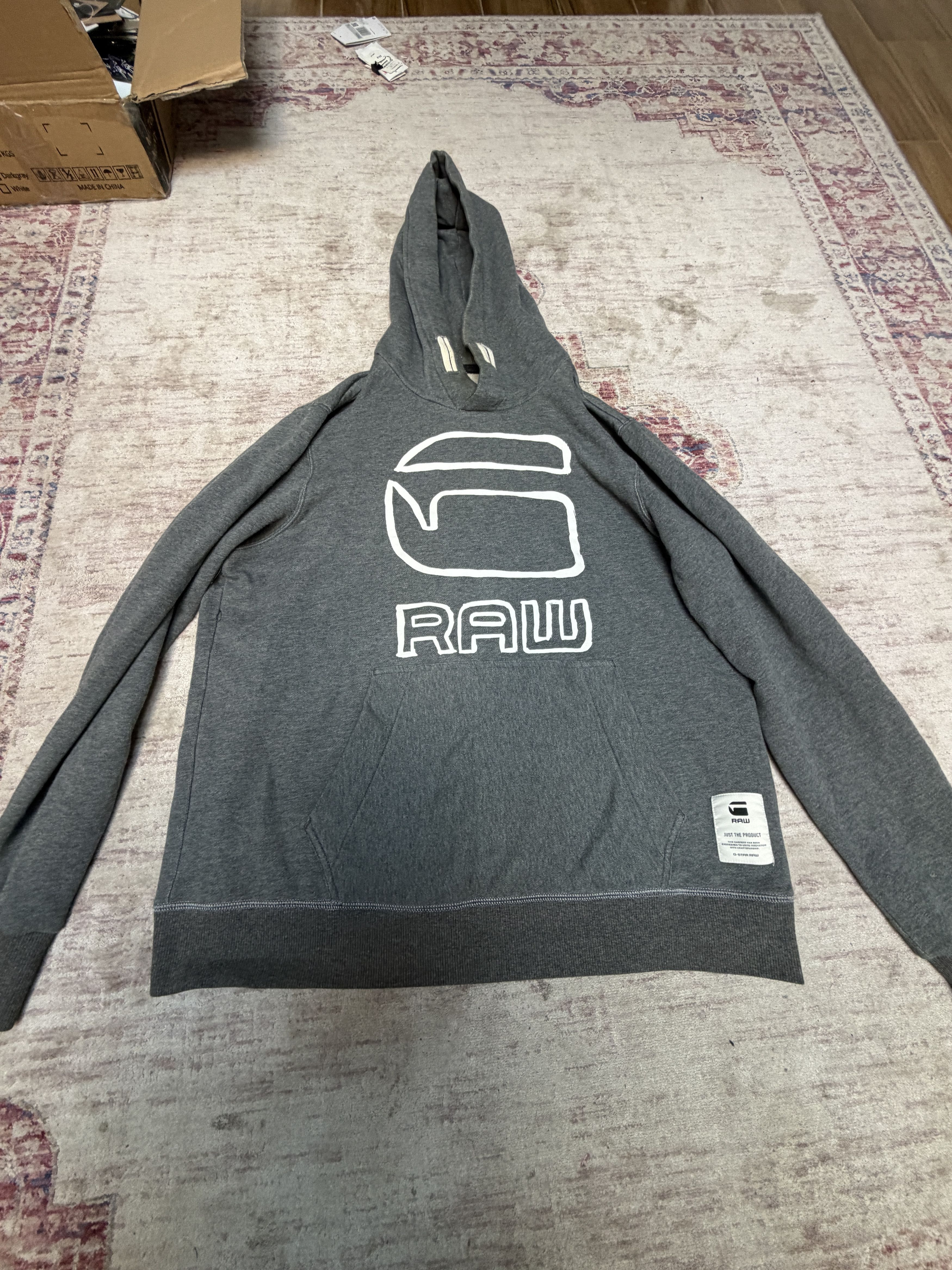 G-Star G-Star RAW Men's Gray Hoodie Size L In Great Shape!! Size US L / EU 52-54 / 3 - 1 Thumbnail