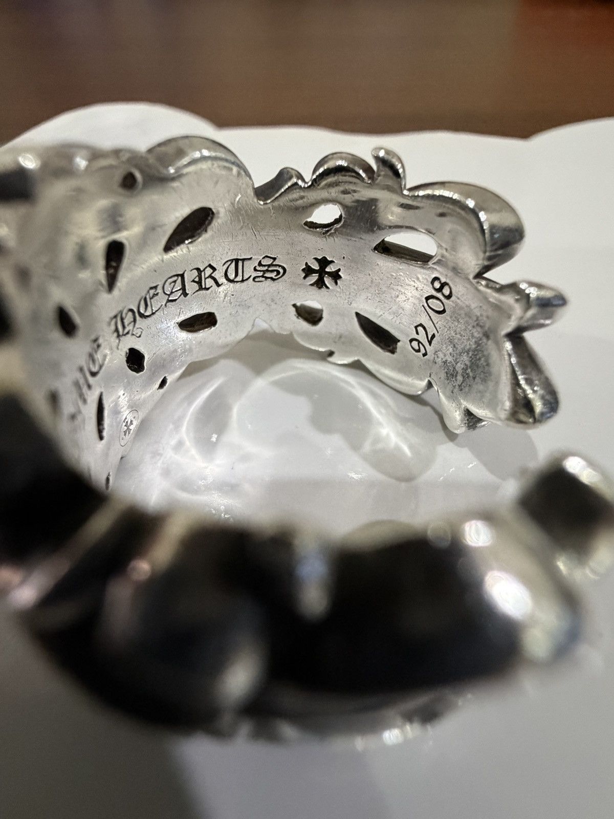 Chrome Hearts Chrome hearts double floral ring 11us Paris stamp Size ONE SIZE - 6 Thumbnail