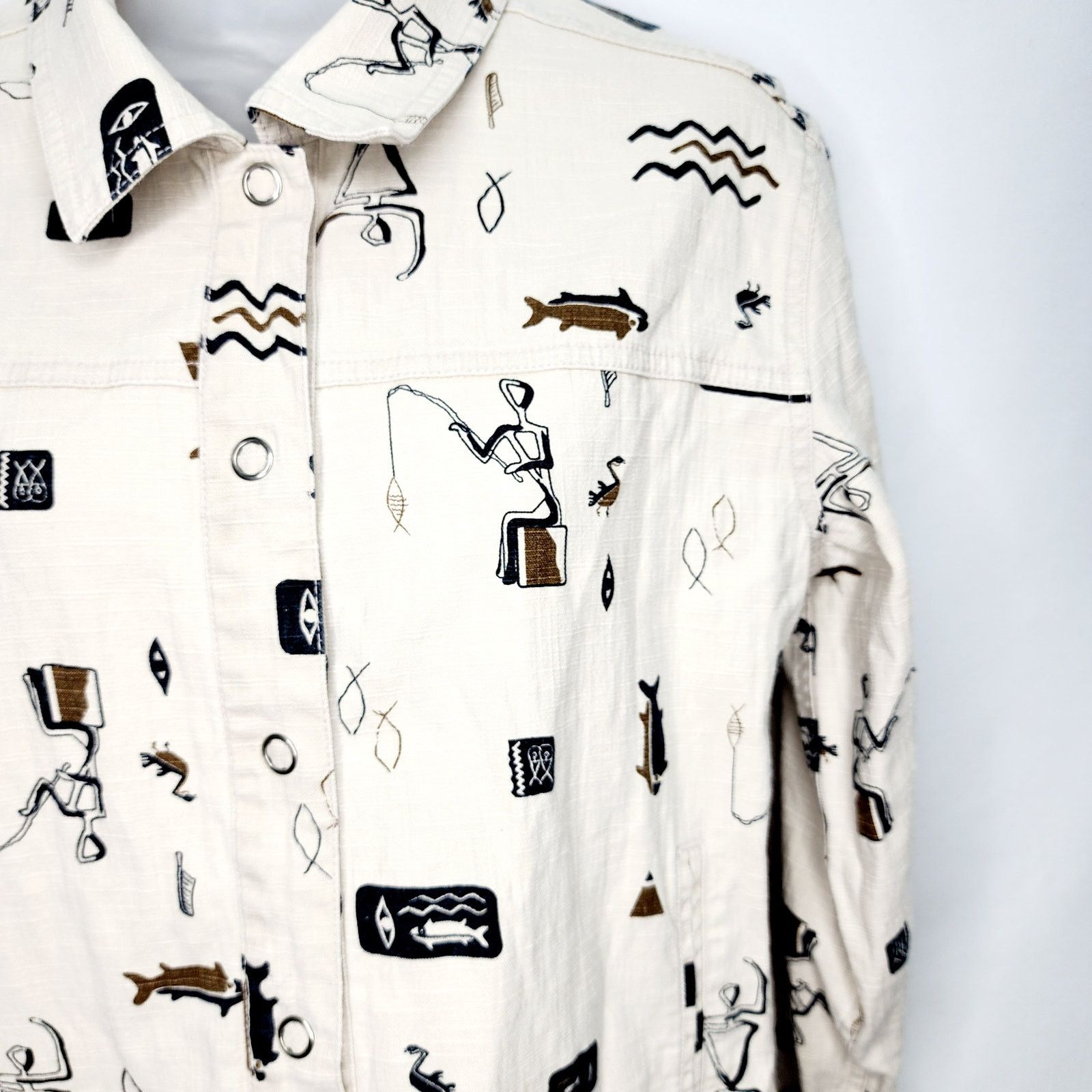 Other Chico's 80s/90s Vintage Print Jacket Artsy Abstract Jacket Size M / US 6-8 / IT 42-44 - 9 Thumbnail