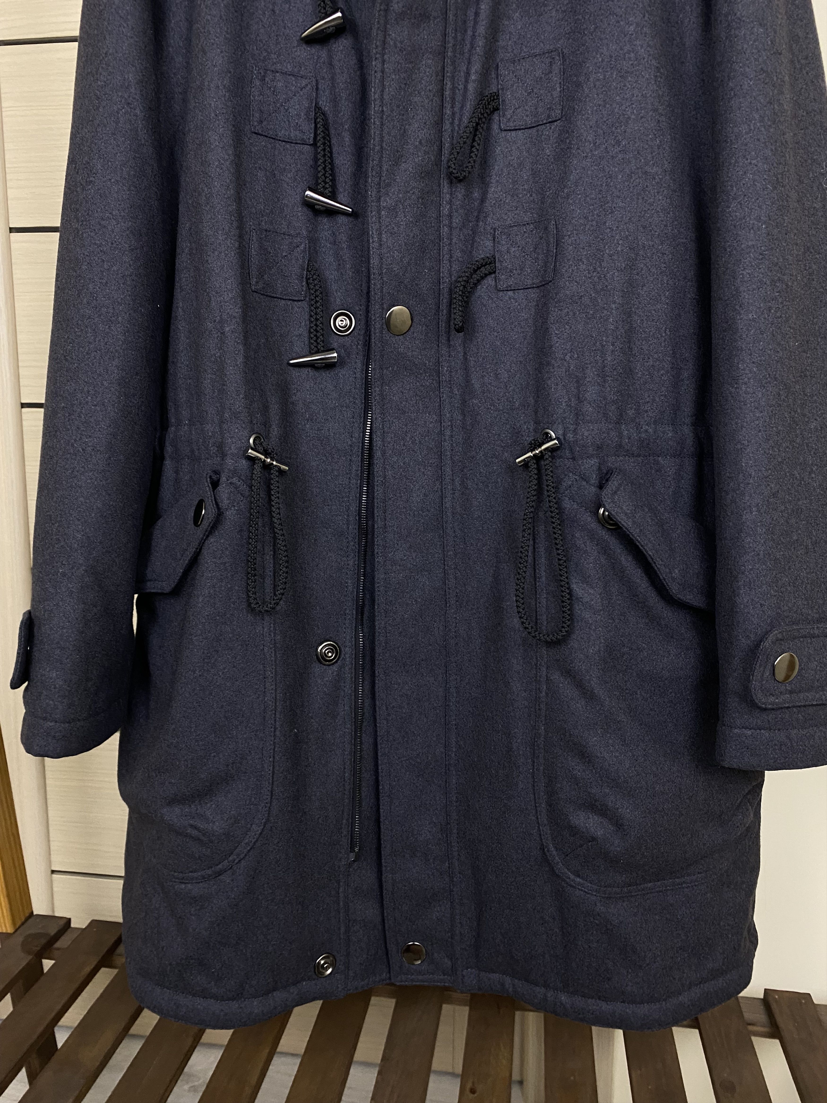 Emporio Armani Vintage Emporio Armani wool Eco Fur duffle coat zip jacket Size US XL / EU 56 / 4 - 12 Thumbnail