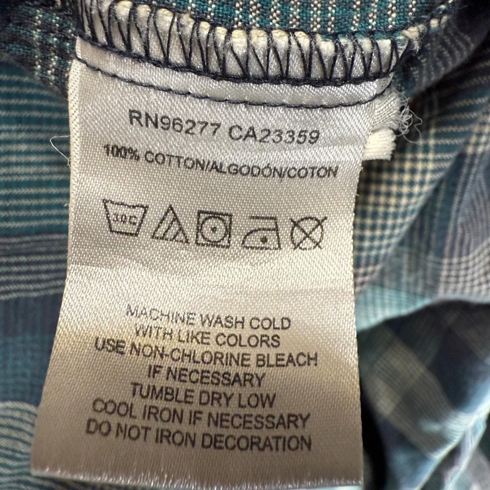 Vans Vans Mens Small Green Plaid Flannel Snap Front Shirt LS Size US S / EU 44-46 / 1 - 3 Thumbnail