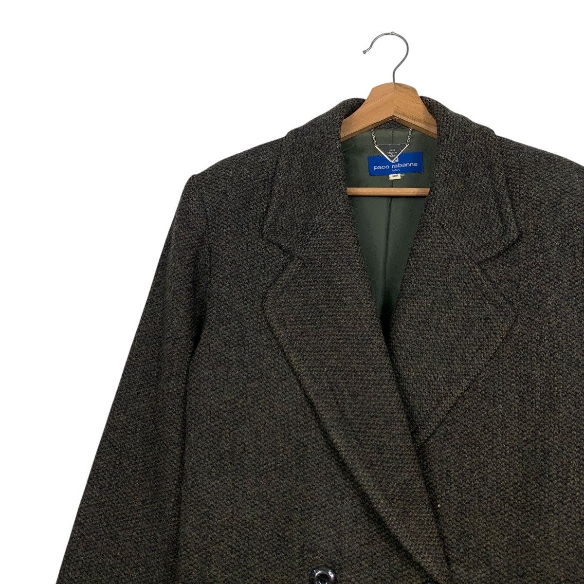 Paco Rabanne 90’s PACO RABANNE Wool Belted Double Breast Coat #2856-C129 Size M / US 6-8 / IT 42-44 - 3 Thumbnail