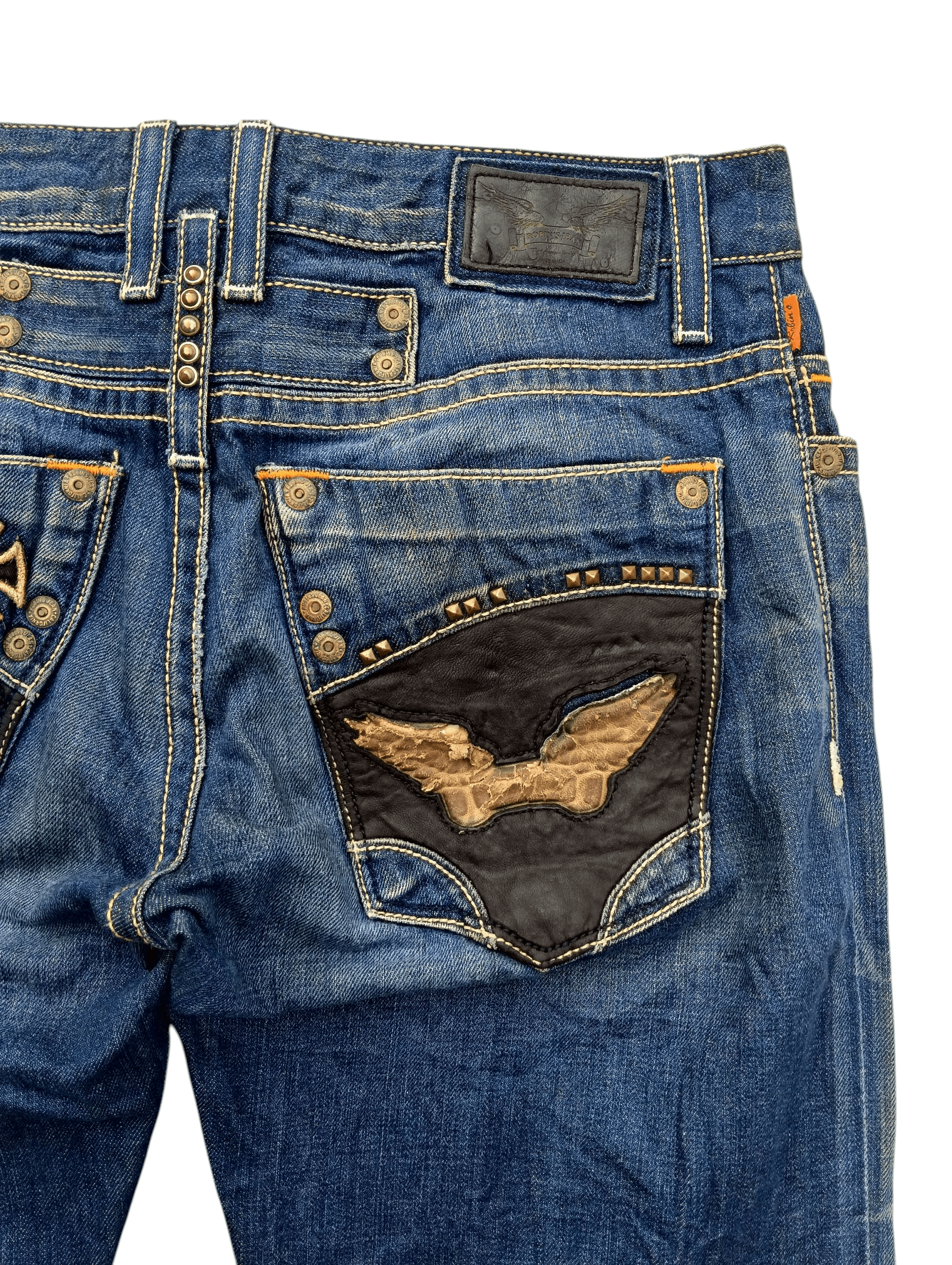 Robins Jeans Robins Jeans Studded Cross Embroidery Claw Mark Jeans Size US 32 / EU 48 - 11 Thumbnail