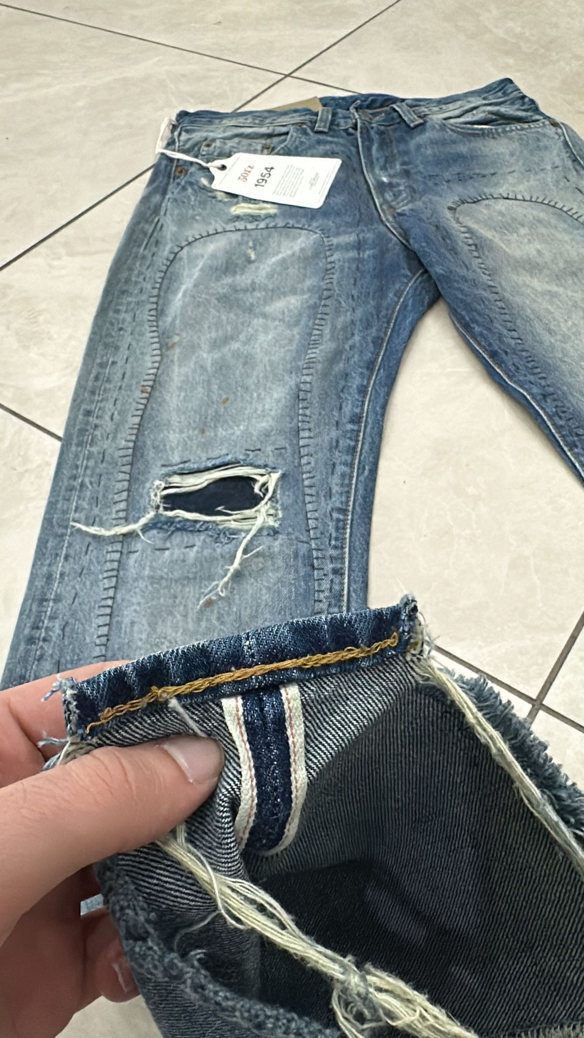 Levi's Vintage Clothing LVC Levi's Vintage Clothing 1954 501Z XX BigE Selvedge Jeans Size US 30 / EU 46 - 5 Thumbnail