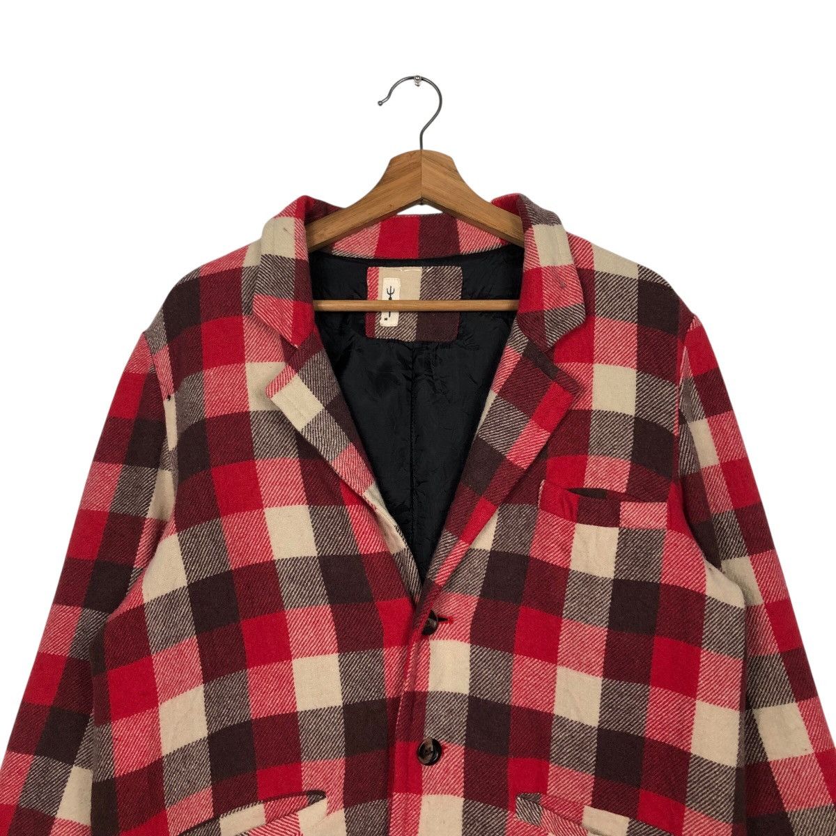 Flannel × Japanese Brand × Vintage 📌Vintage Chore Work Jacket Hikari Shoji Tartan Issey Miyake Size US M / EU 48-50 / 2 - 4 Thumbnail