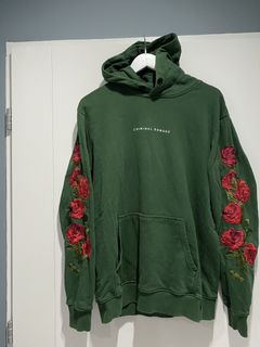 Criminal damage best sale hoodie roses