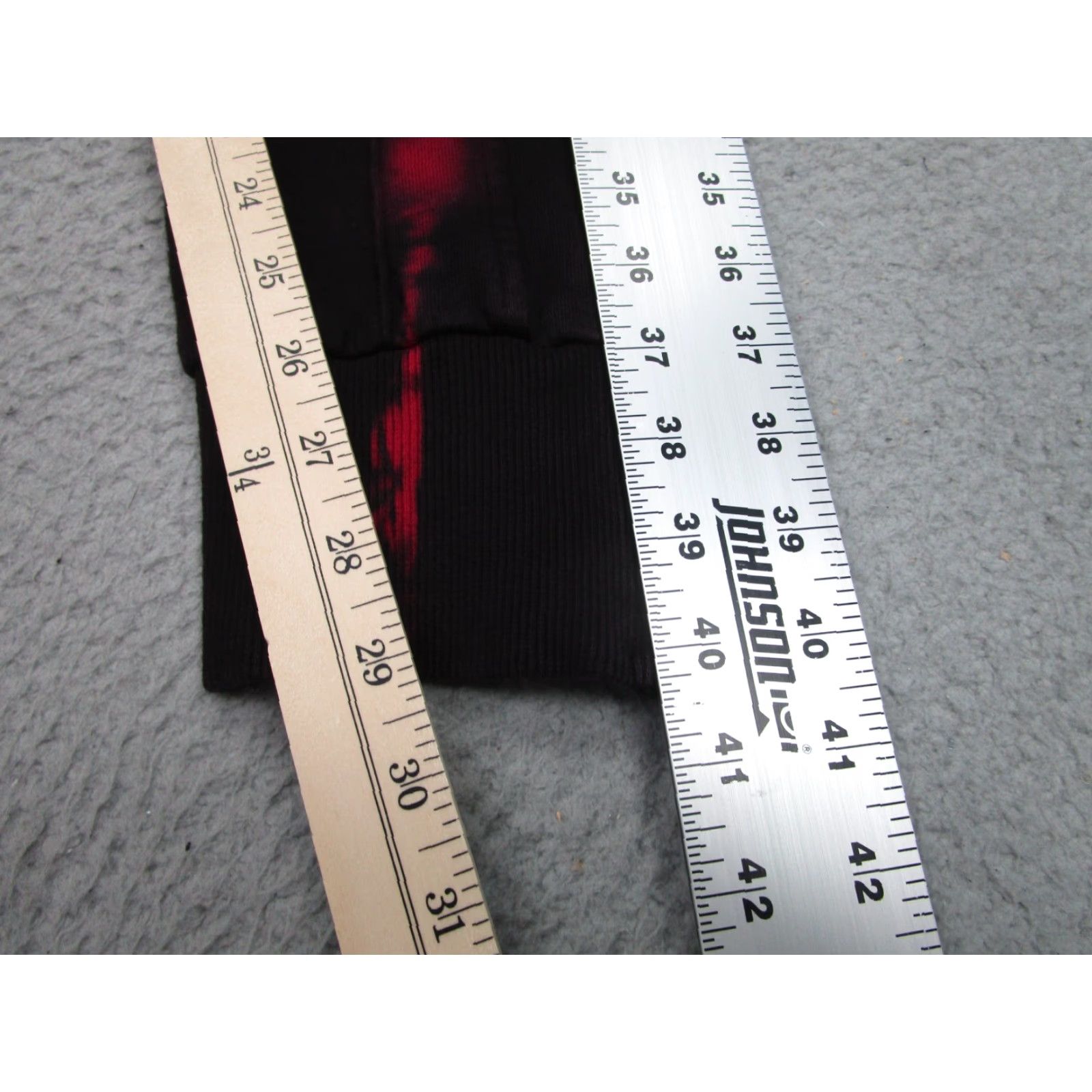 Vintage Mauna-kea Sweatpants Mens Medium Black Red Terry Jogger Pants Adult M Zip Ankles Size US 31 - 4 Thumbnail