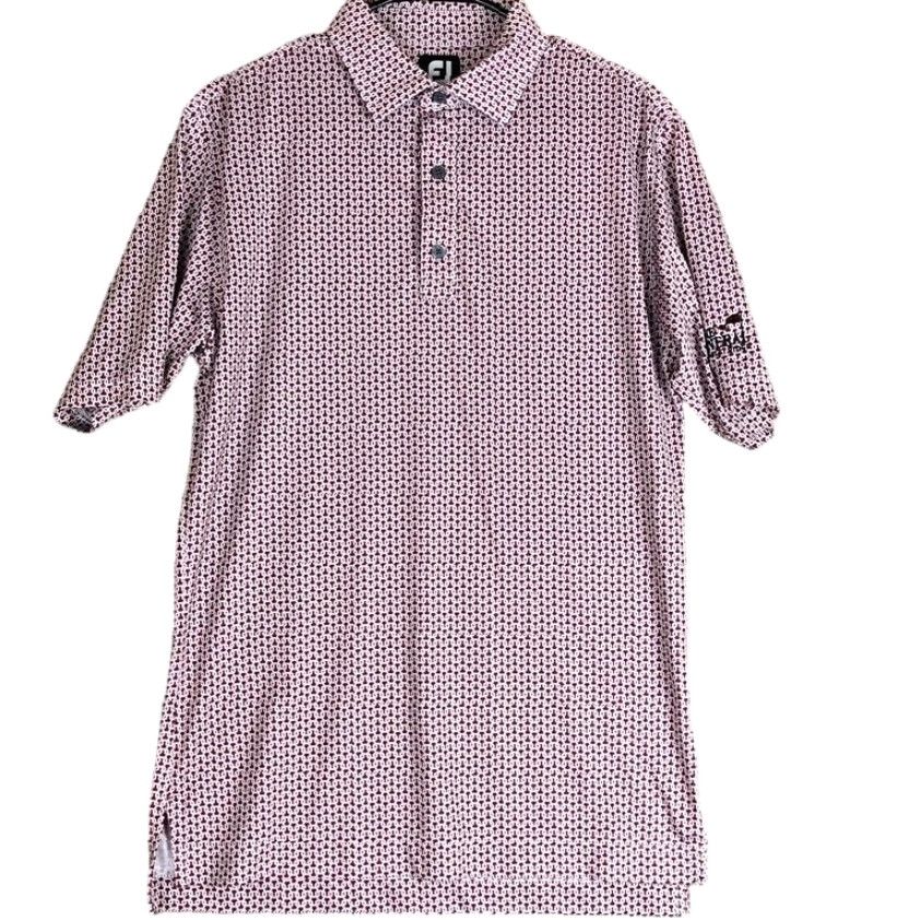 Footjoy FootJoy Mens Polo Shirt Short Sleeve Collared Lisle Loop Stretch M Burgundy Red Athletic Mens Shirt Size US M / EU 48-50 / 2 - 2 Thumbnail