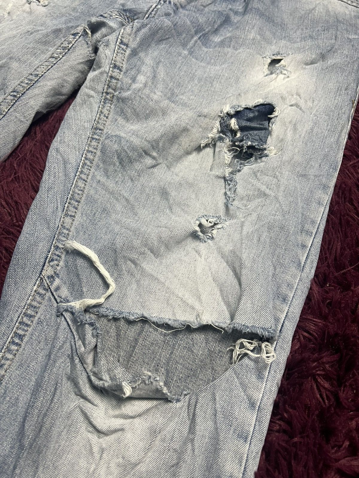 Desigual Desigual Men's Distressed Denim Jeans (47) Size US 38 / EU 54 - 7 Thumbnail