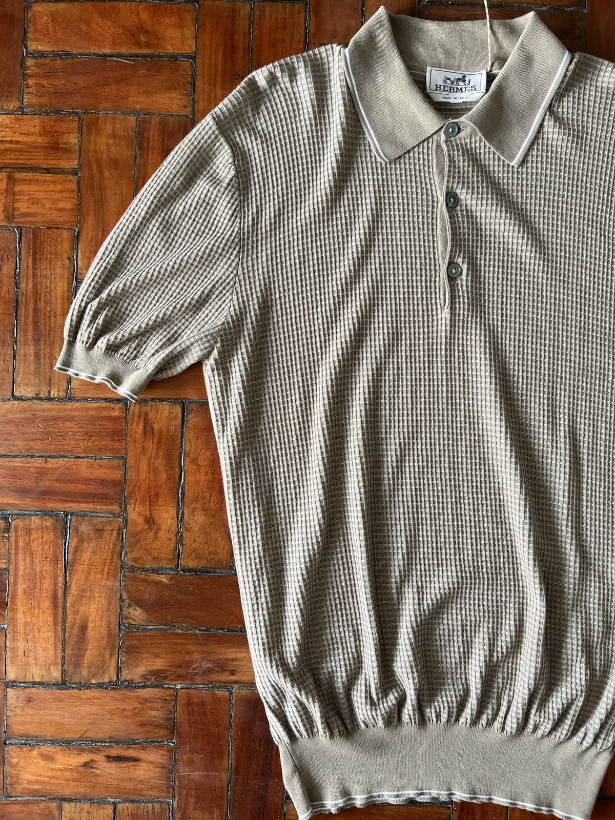 Hermes Hermes old money textured polo Size US M / EU 48-50 / 2 - 9 Thumbnail