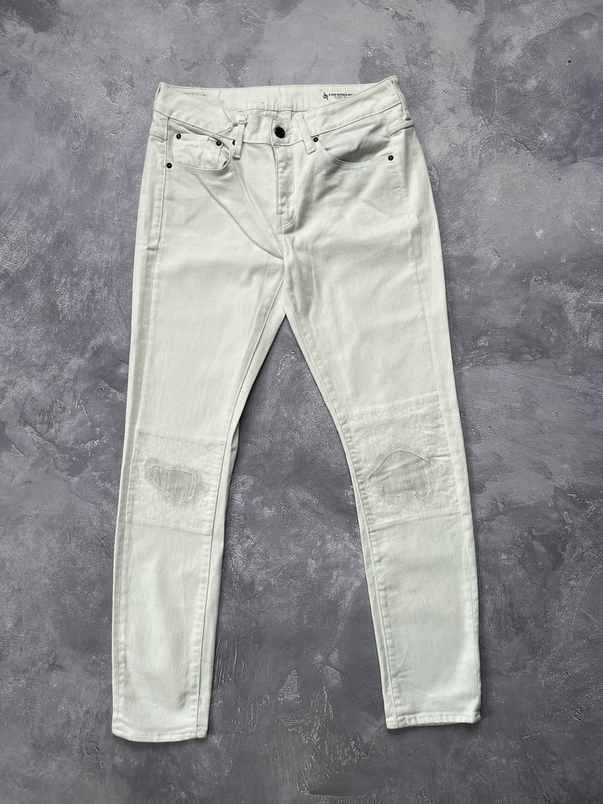 G-Star G-star Raw 3301 MR MID Skinny Wmn Distressed Denim Pants Size 31" - 1 Thumbnail