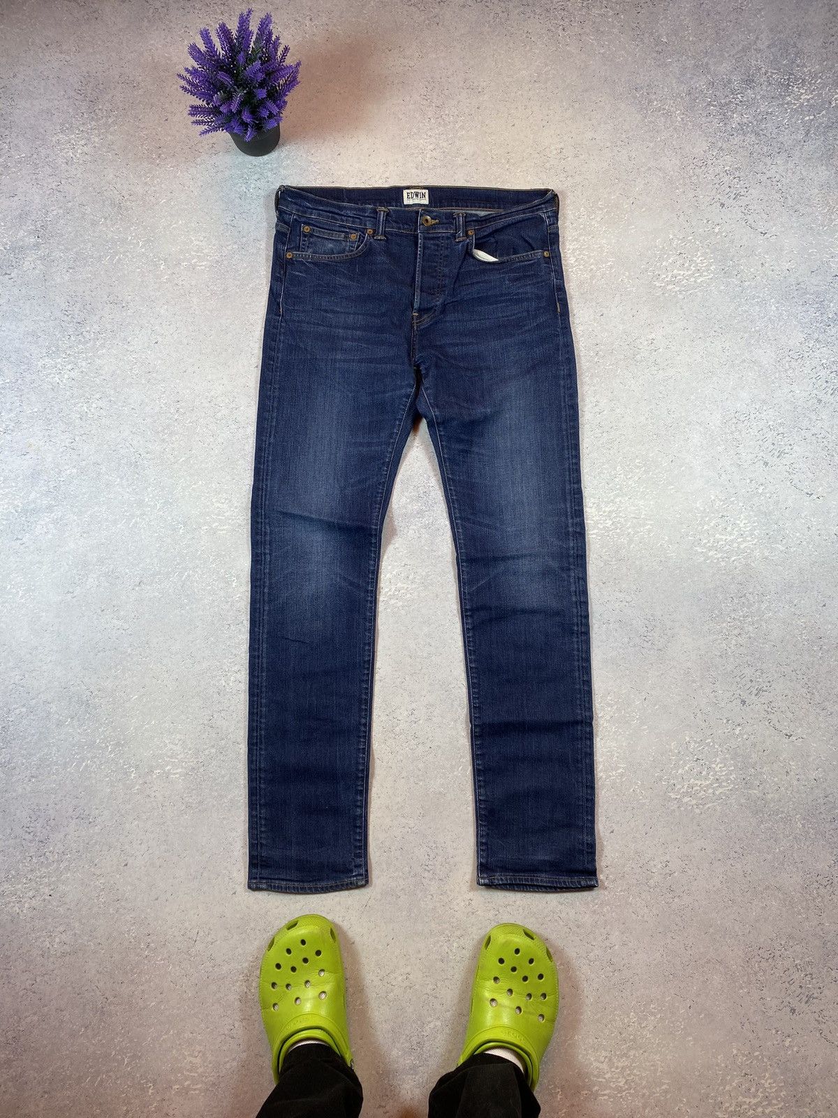 Designer × Edwin × Japanese Brand Edwin Men’s Blue Denim Jeans Size 34x34 Size US 34 / EU 50 - 2 Thumbnail