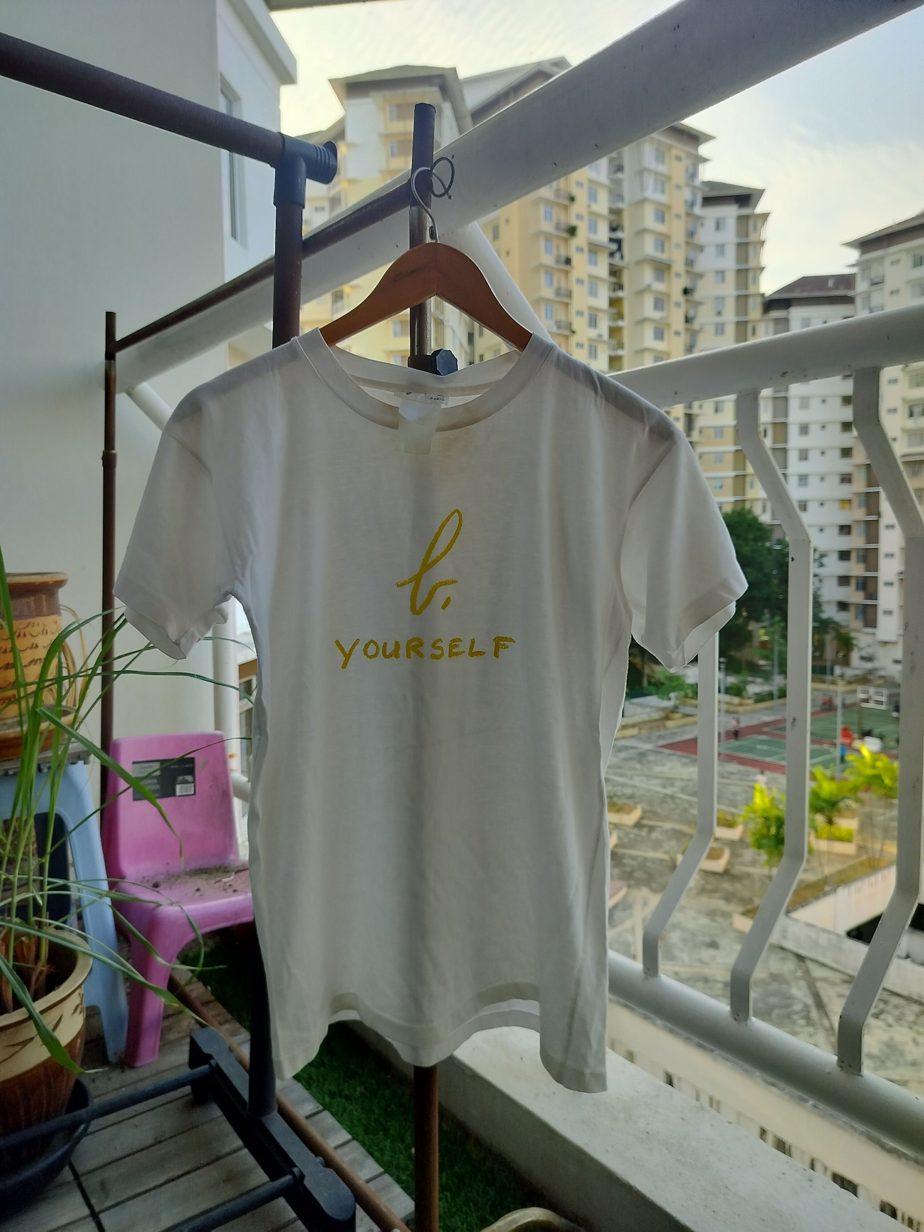 agnes b. Vintage Agnes B Paris Yourself t-shirt Size US S / EU 44-46 / 1 - 1 Thumbnail