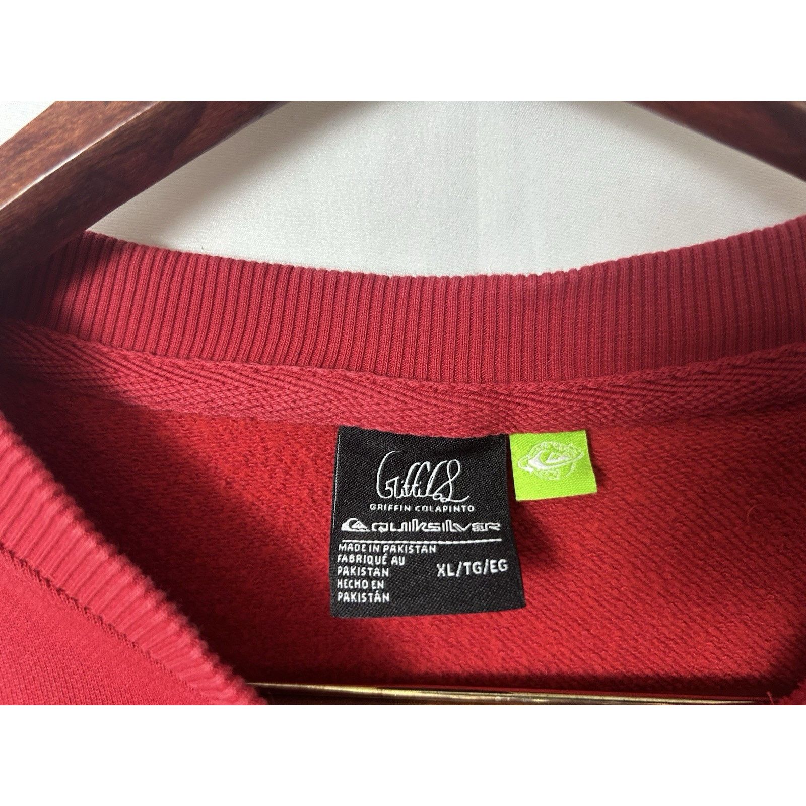 Quiksilver Quiksilver Men's Crew Neck Red Sweatshirt Style GRIFFIN XL Size US XL / EU 56 / 4 - 3 Thumbnail