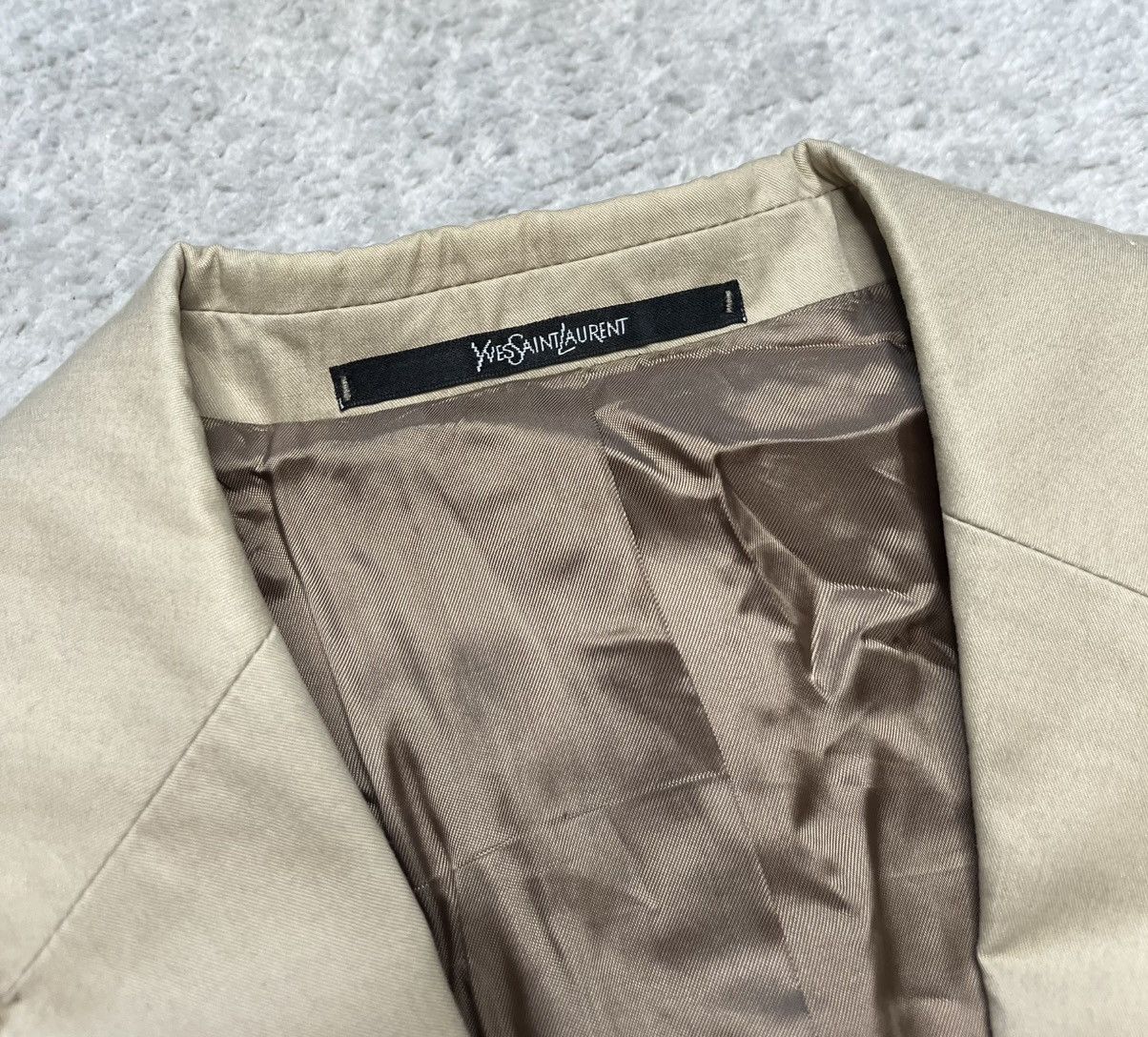 Yves Saint Laurent Designer Basic Beige Yves Saint Laurent Blazer elegant Size 54R - 4 Thumbnail