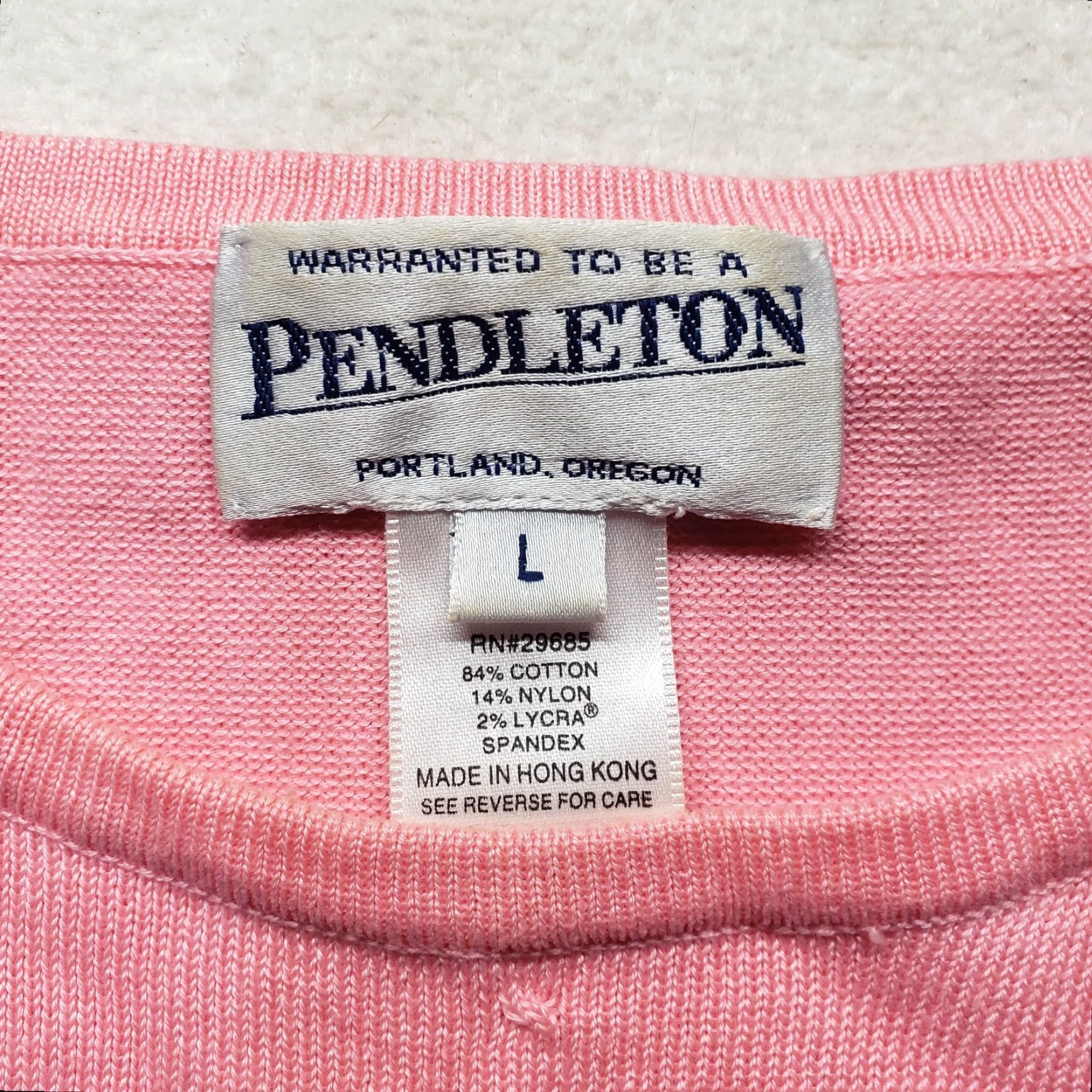 Pendleton VINTAGE Pendleton Pink Short Sleeve Knit Sweater Adult Women L Large Knit Style Pullover Casual 90s Retro Holiday Size L / US 10 / IT 46 - 2 Thumbnail