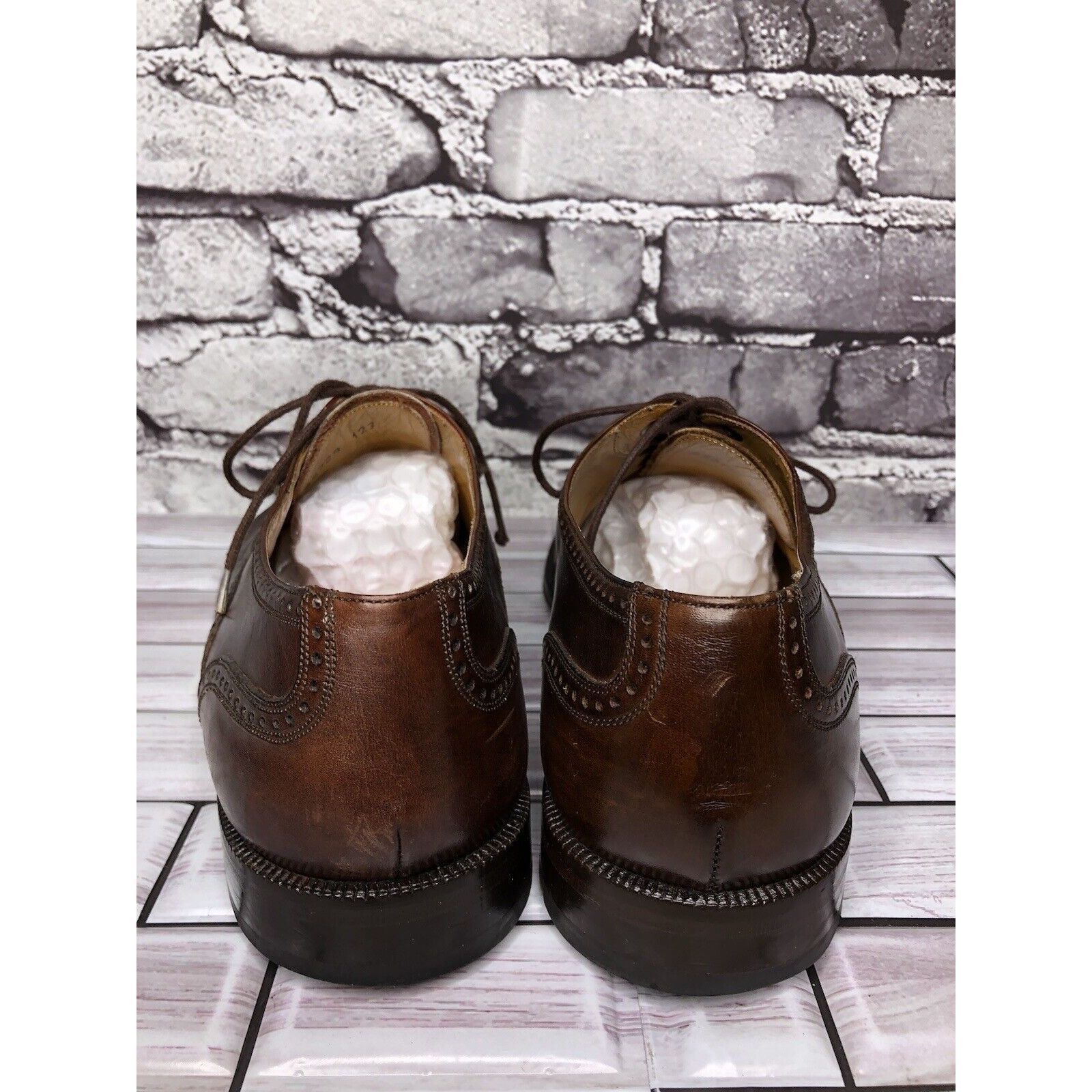 Mezlan Mezlan Florence Coffee Brown Leather Pebbled CapToe Oxford S Size US 7 / EU 40 - 5 Thumbnail