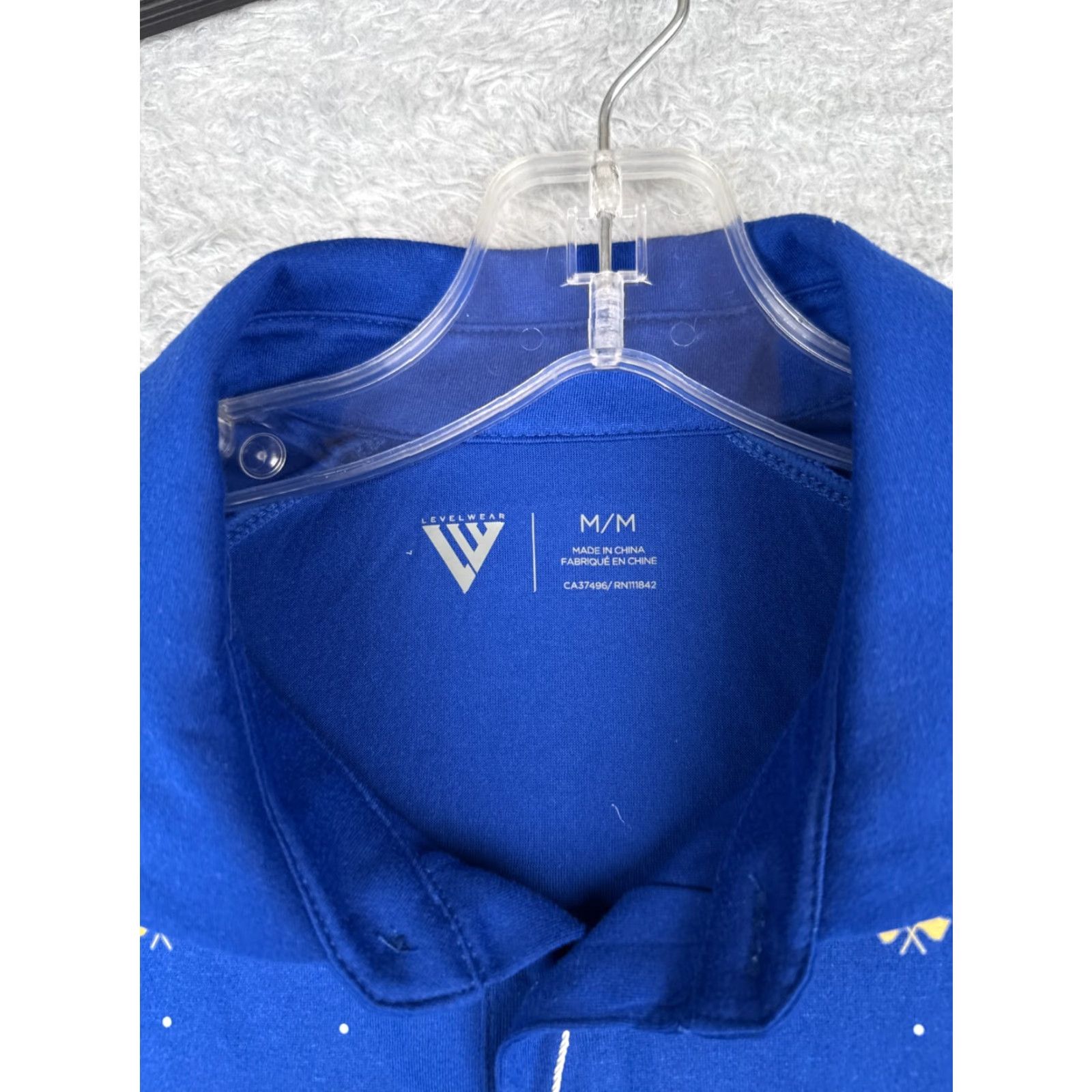 Vintage Levelwear Polo Shirt Men Medium Blue Short Sleeve Indy Golfer Polyester Shirt Size US M / EU 48-50 / 2 - 7 Thumbnail