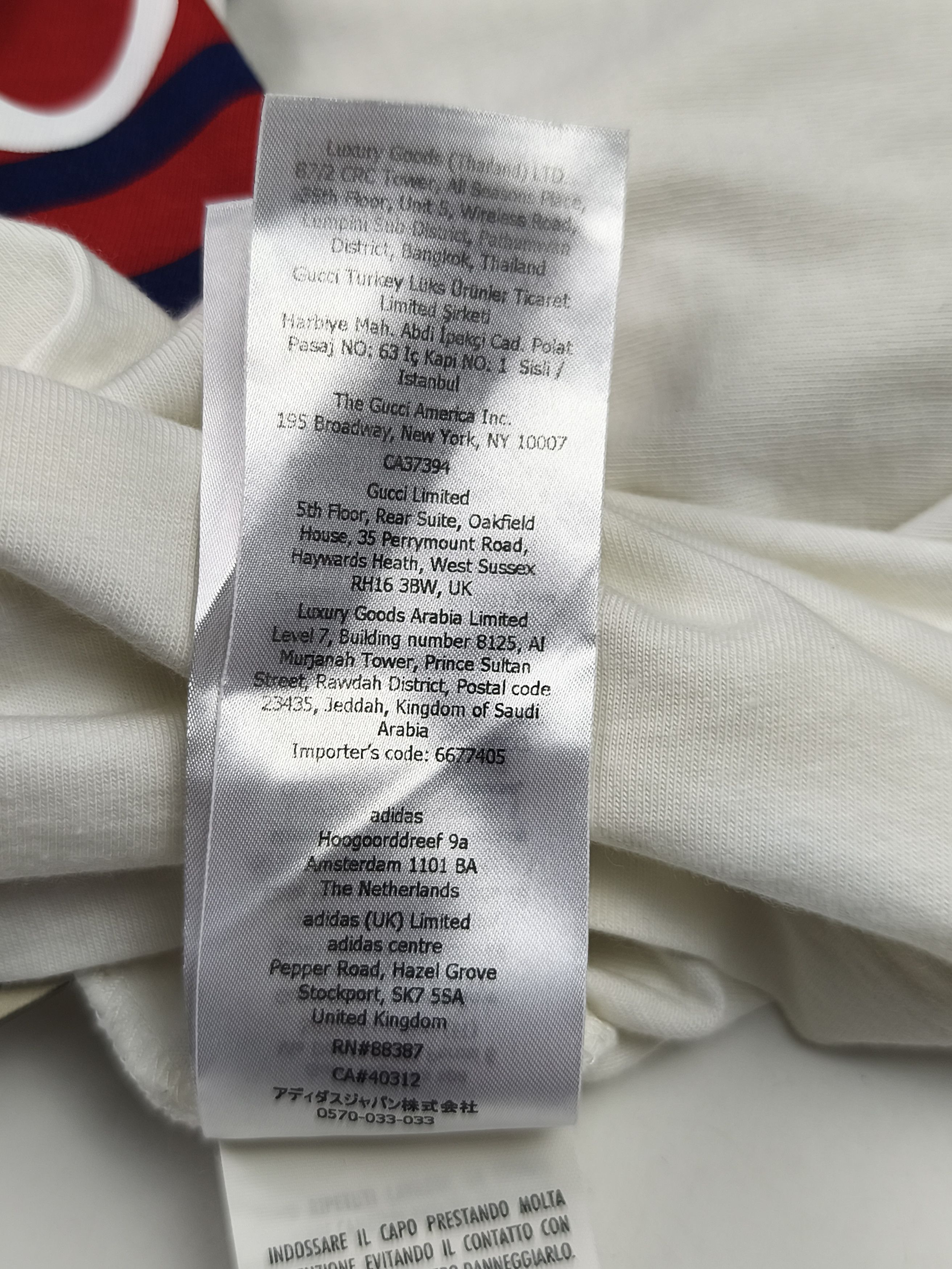 Adidas × Gucci Gucci x Adidas cotton jersey t-shirt Size US M / EU 48-50 / 2 - 19 Thumbnail