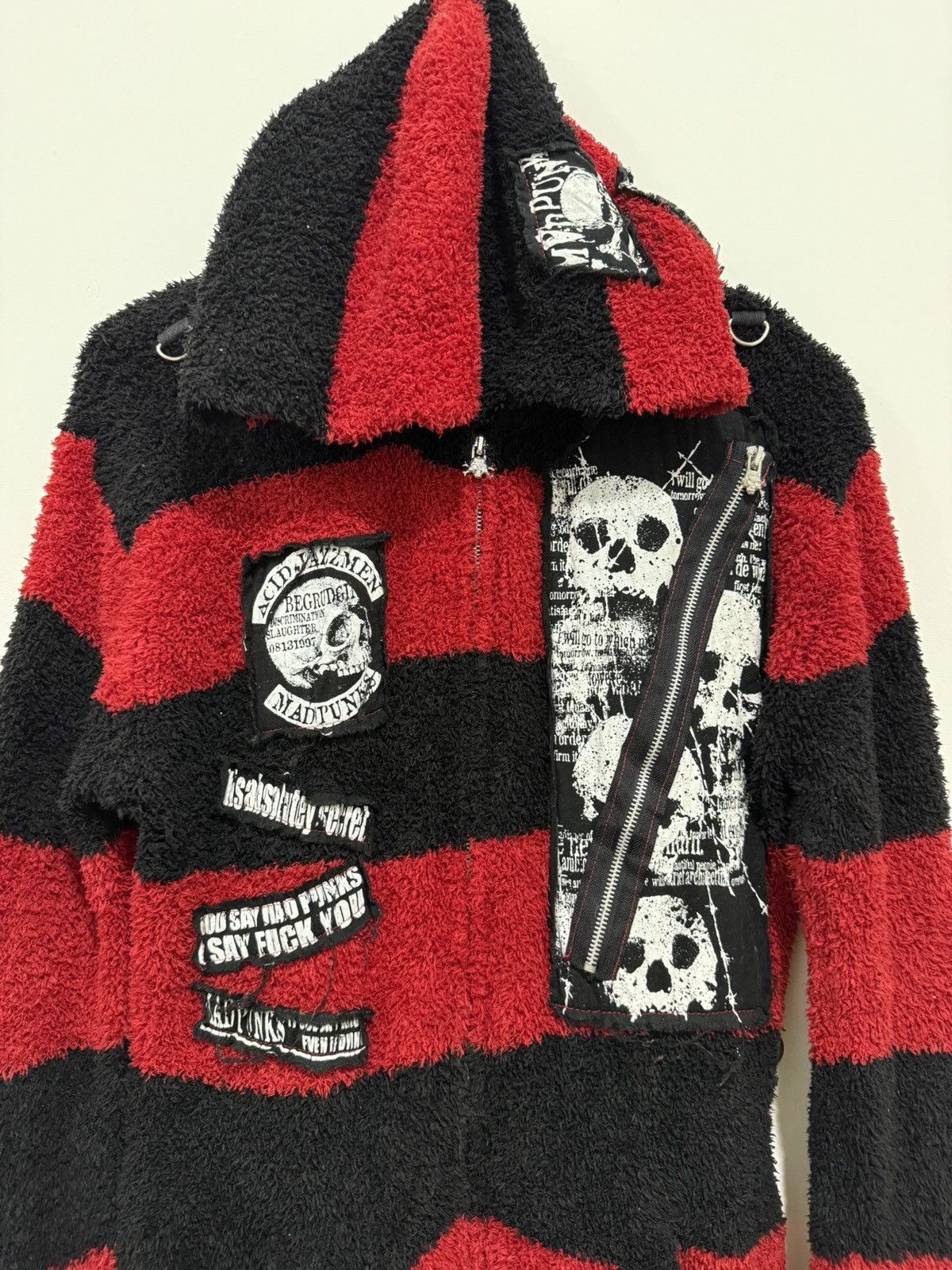If Six Was Nine Mad Punk Fuzzy Zipper Sweater Size US M / EU 48-50 / 2 - 3 Thumbnail
