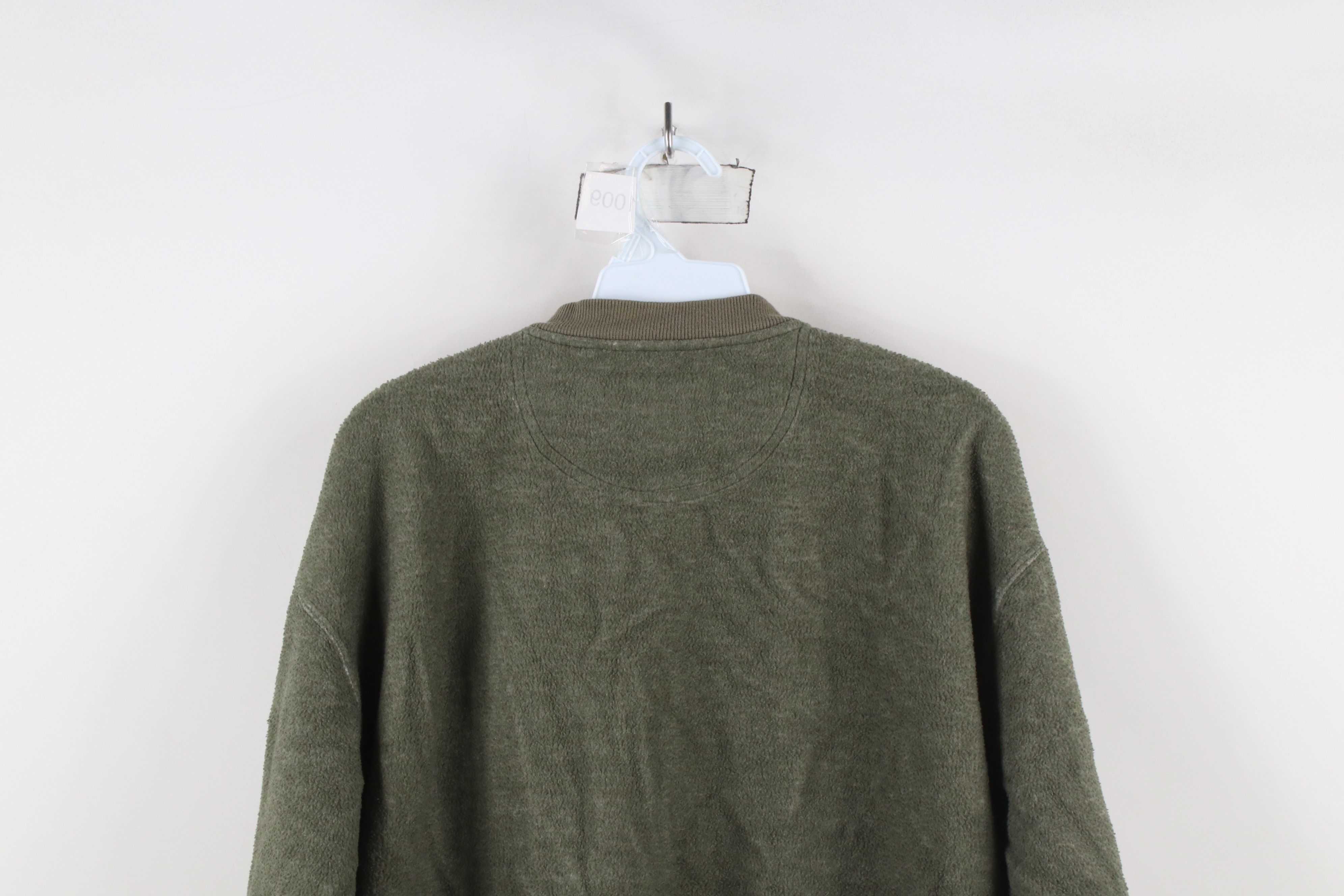 Big Dogs × Vintage Vintage 90s Big Dogs Spell Fleece Henley Sweatshirt Green Size US S / EU 44-46 / 1 - 10 Thumbnail