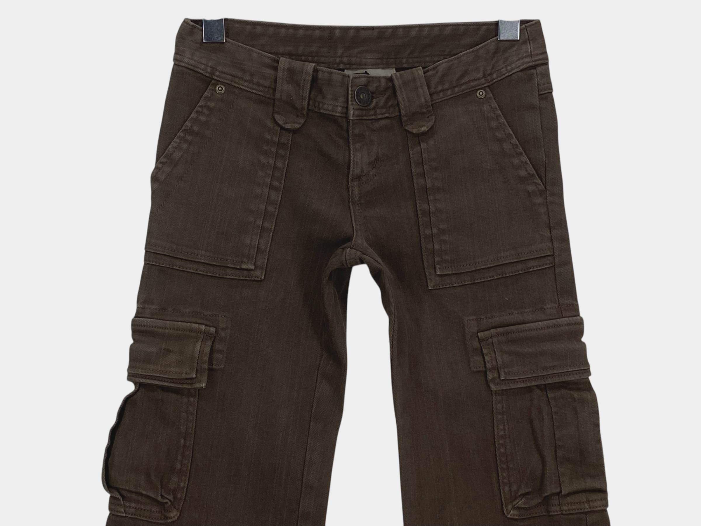 Japanese Brand Jet Label Cargo Flare Jeans Size 23" - 3 Thumbnail