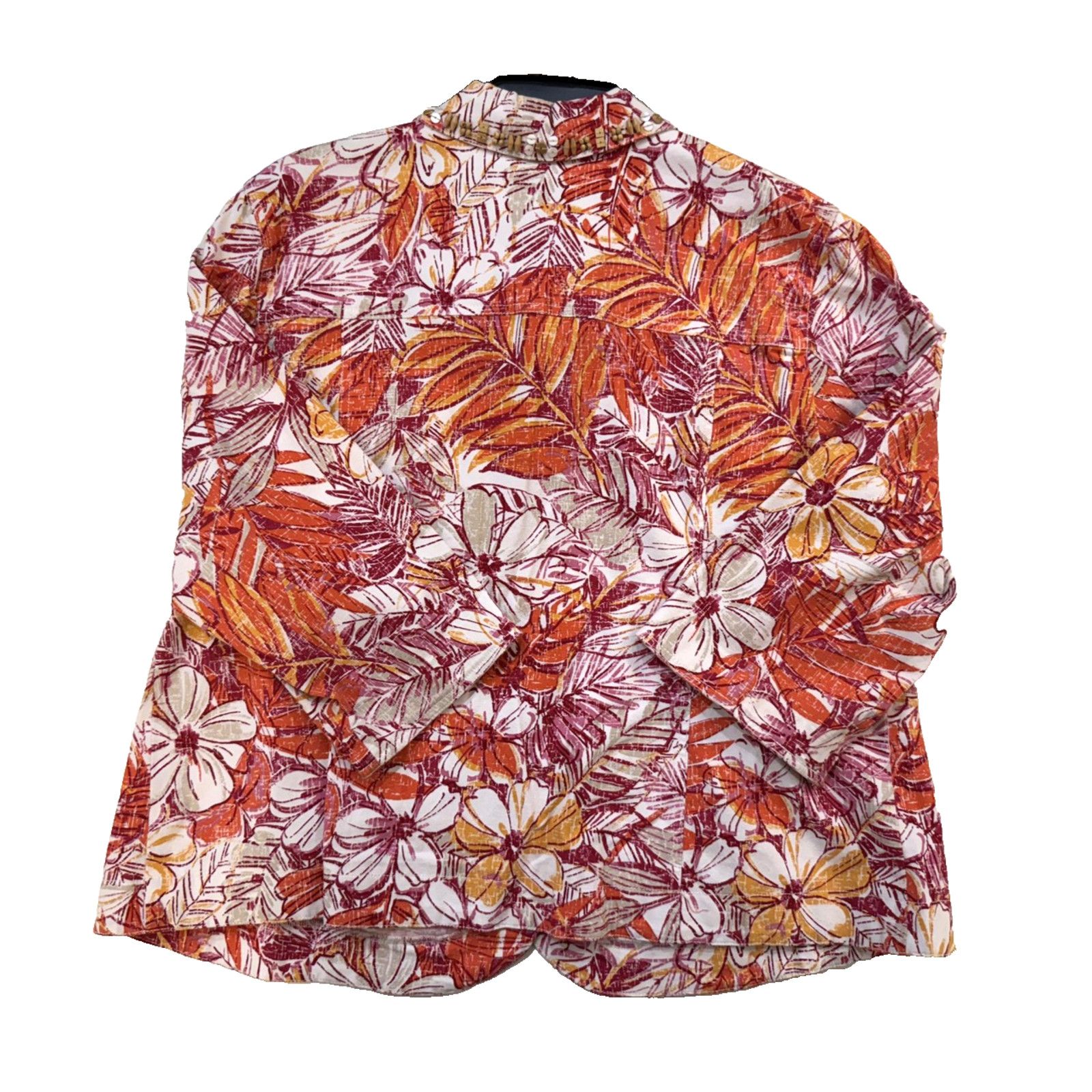 & Other Stories Ruby Rd Blazer Womens 24W Pink Floral Button Cotton Jacket Size 4XL / US 24-26 - 8 Thumbnail