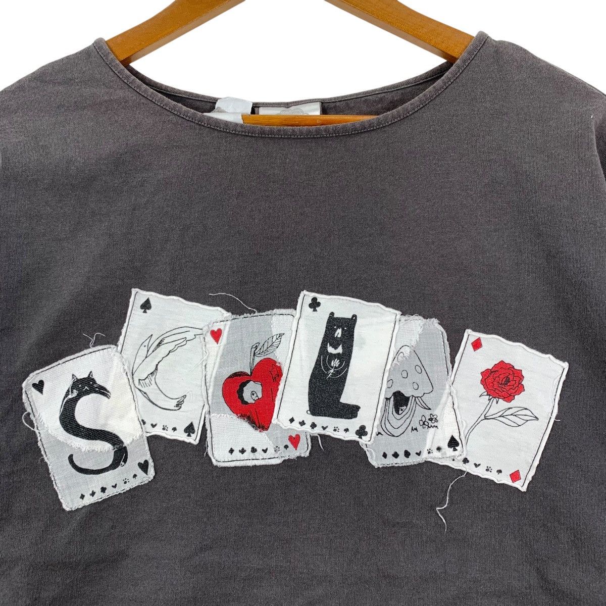 Japanese Brand SCOLAR Japanese Brand Crop Top Short Sleeve Tshirt Size M / US 6-8 / IT 42-44 - 3 Thumbnail