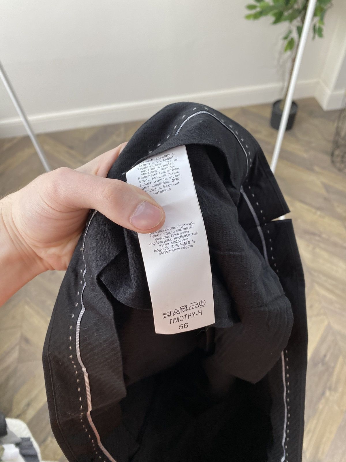 Other Vintage Van Jaack Men's Black Suit Loro Piana Super Size 52R - 18 Thumbnail