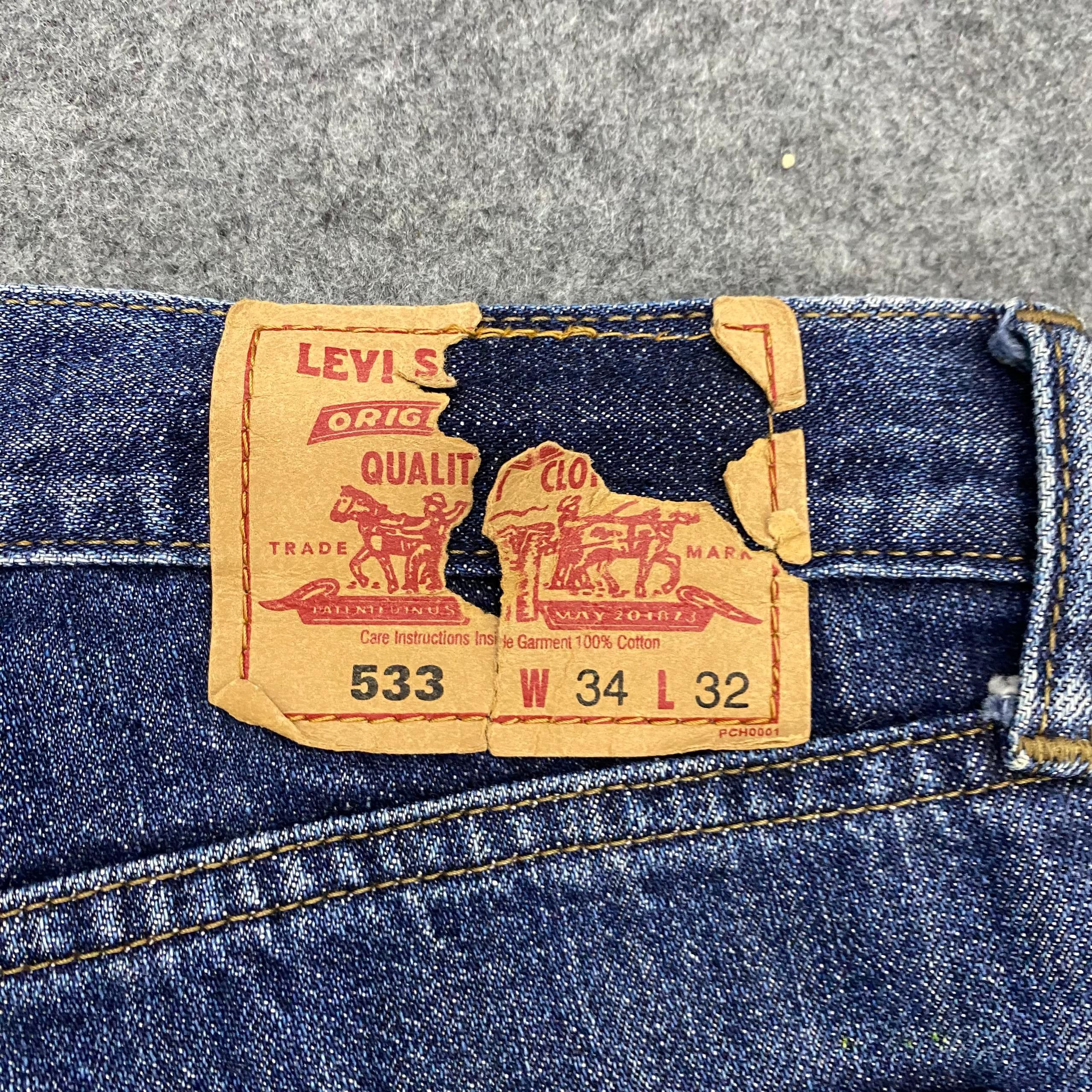 Japanese Brand 💥Vintage Levis 533 Distressed Denim Kurt Cobain Style Size US 34 / EU 50 - 14 Thumbnail