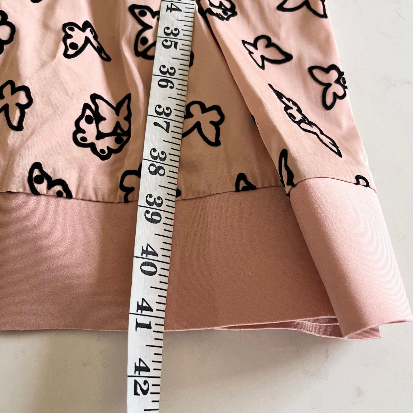 Moschino Moschino Pink Black Butterfly Print Pleated Midi Dress Size M / US 6-8 / IT 42-44 - 8 Thumbnail