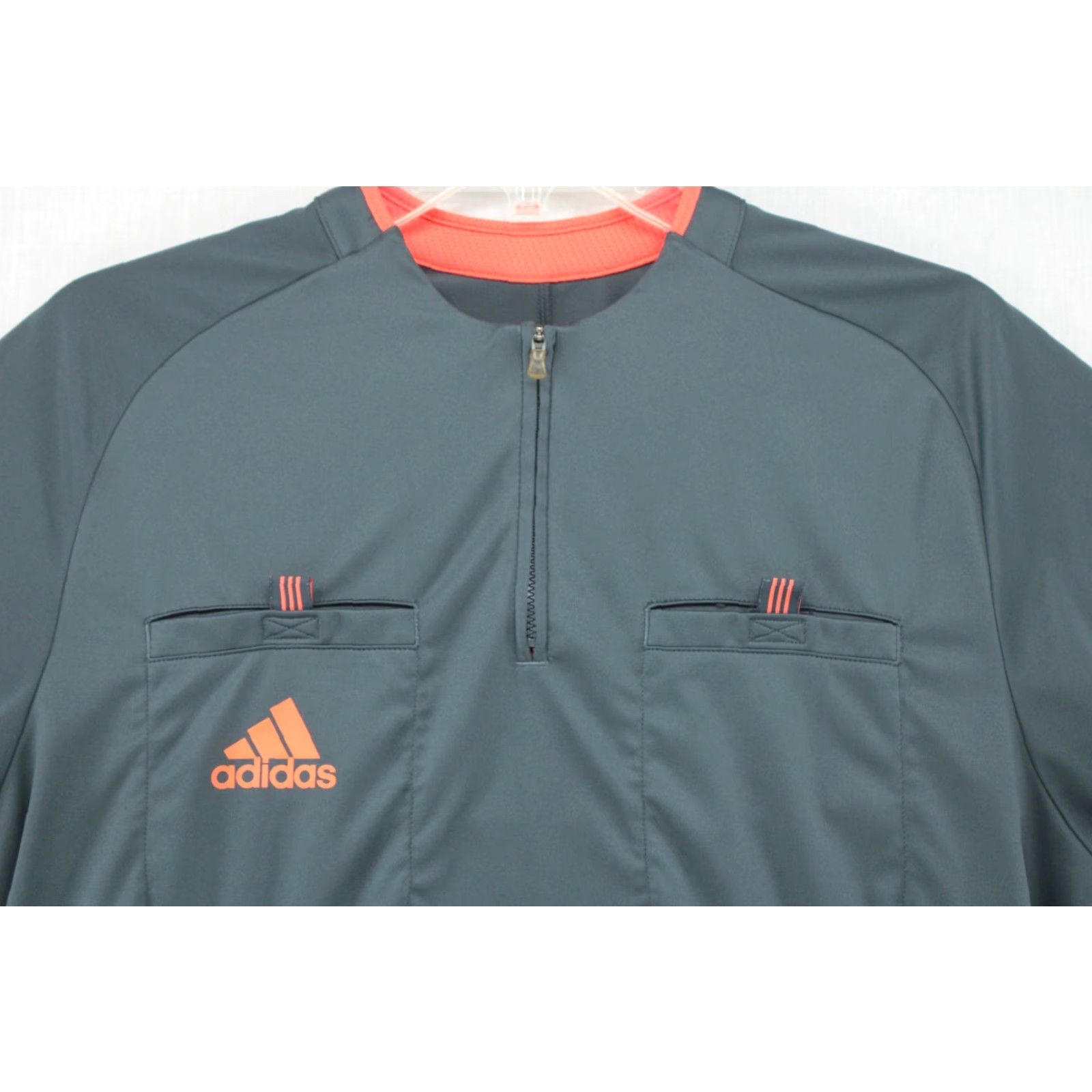 Adidas Adidas Formation Shirt Mens Medium Gray Logo Performance Referee Polo Shirt Adidas Formation Size US M / EU 48-50 / 2 - 2 Thumbnail
