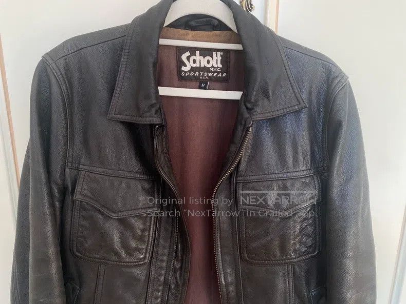 Schott Schott Vintage lapel leather jacket Size US M / EU 48-50 / 2 - 2 Thumbnail