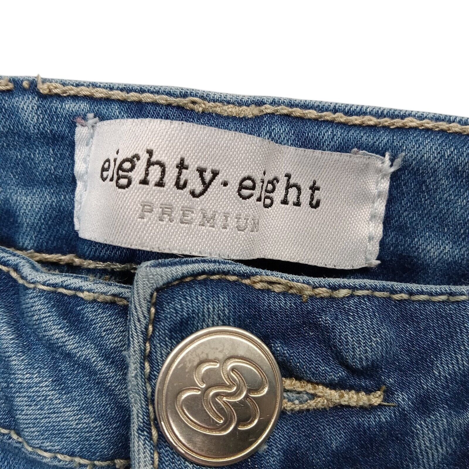 Eighty Eight Eighty Eight Premium Jeans 5 Stretch Skinny Distressed Denim Size 24" / US 00 / IT 34 - 5 Thumbnail