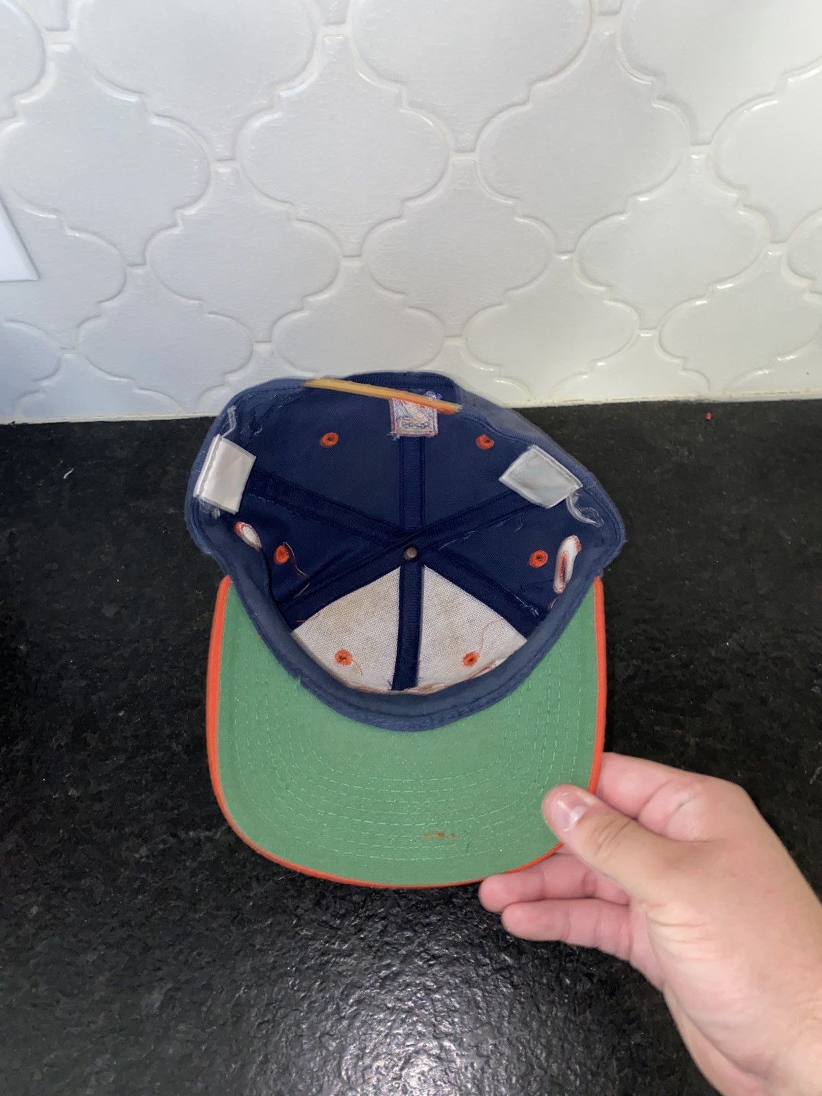 Logo 7 Vintage 90s Logo 7 Syracuse orangemen spellout snapback Size ONE SIZE - 3 Thumbnail
