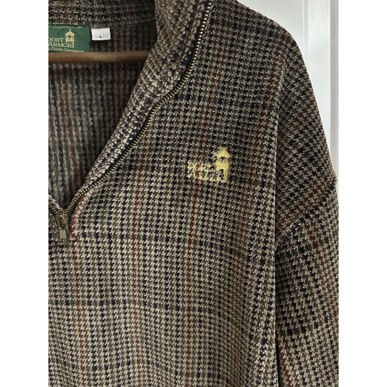 Vintage Vintage Port Armor divots Jacket Mens L Brown fleece golf Size US L / EU 52-54 / 3 - 5 Thumbnail