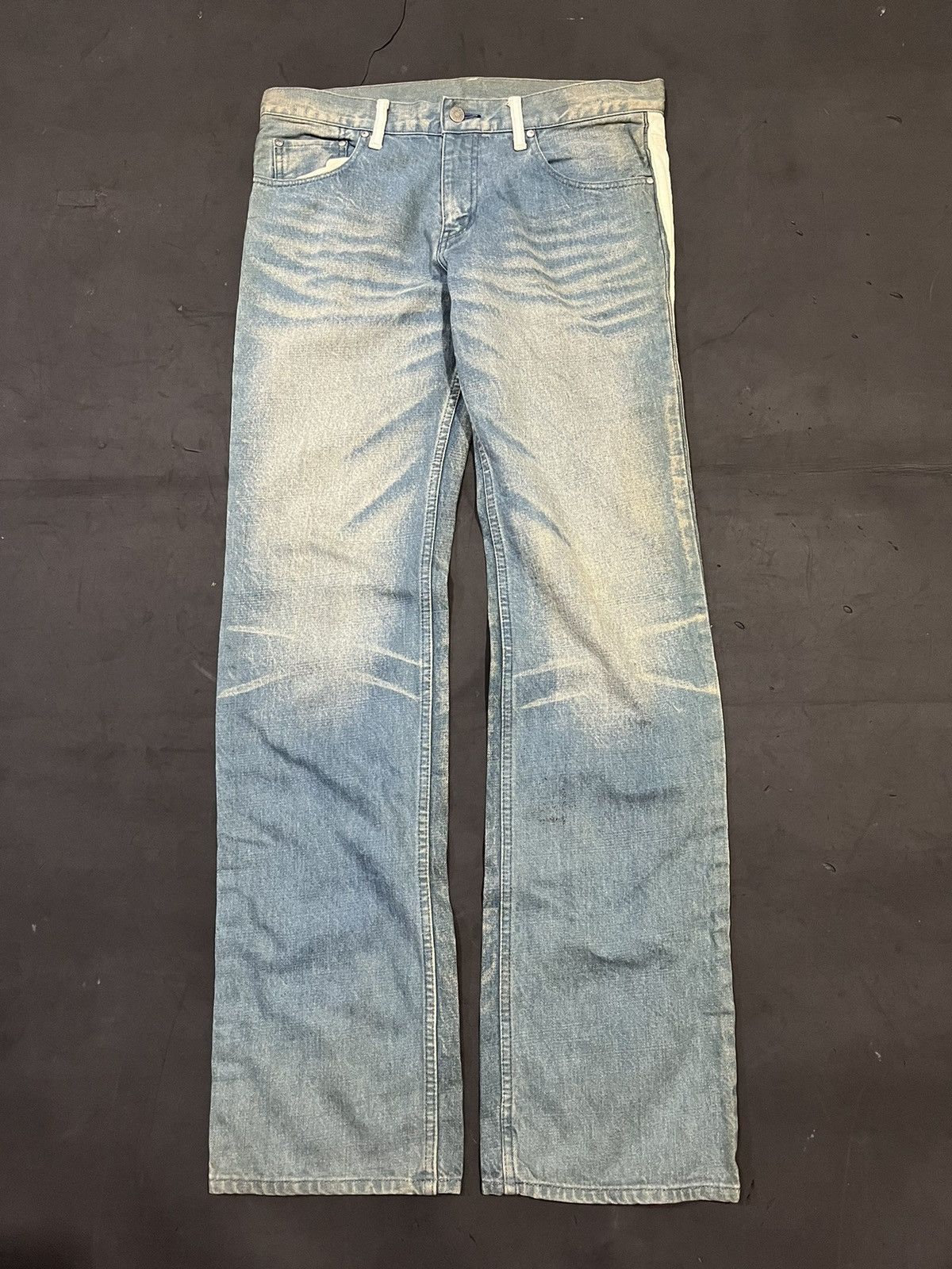 ABAHOUSE Abahouse archive liner leather flared jeans Size US 33 - 2 Thumbnail