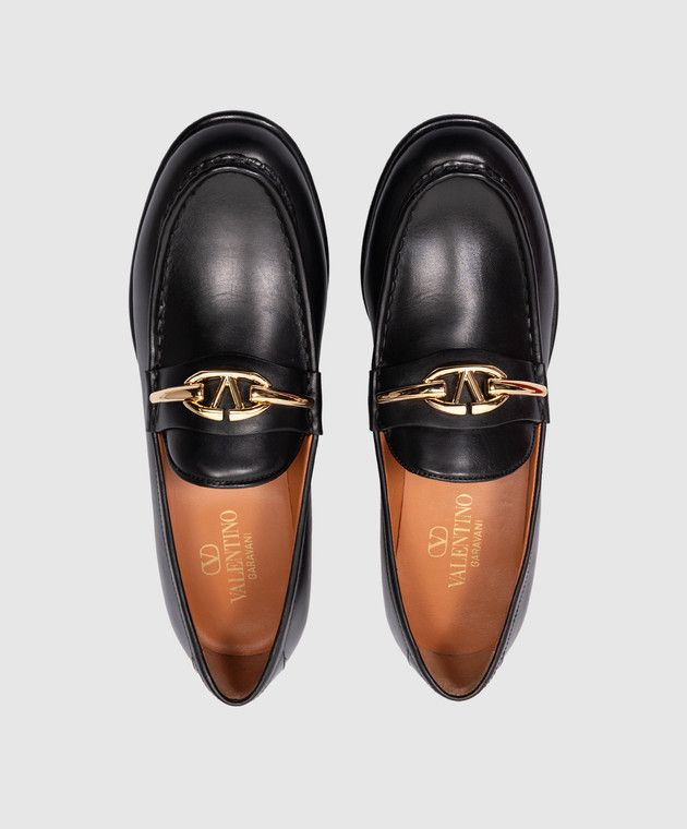 Valentino o1s22i1n0924 Vlogo Bold Edition Loafers in Black Size US 8 / IT 38 - 4 Thumbnail