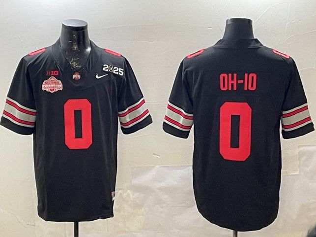 Other Men's Ohio State Buckeyes #0 OH-IO Black 2025 Jersey Size US S / EU 44-46 / 1 - 1 Thumbnail