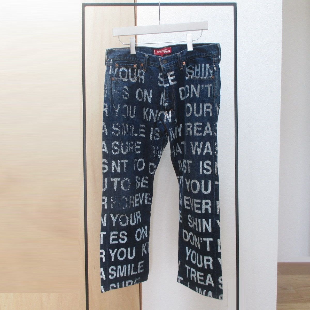 Junya Watanabe SS02 Full Print Poem Denim Size US 34 / EU 50 - 1 Thumbnail